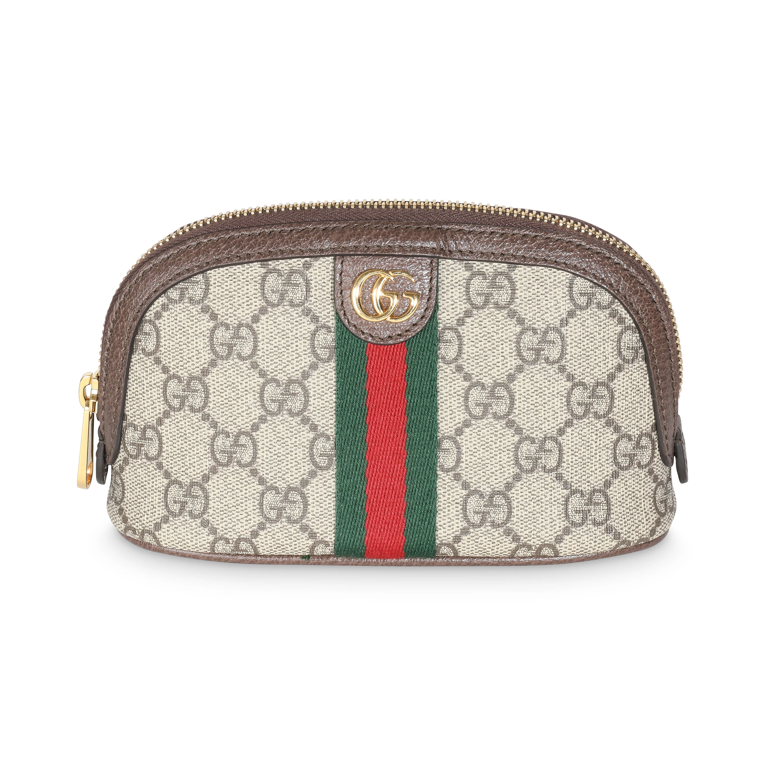 Beige GG Supreme Medium Ophidia Cosmetic Case