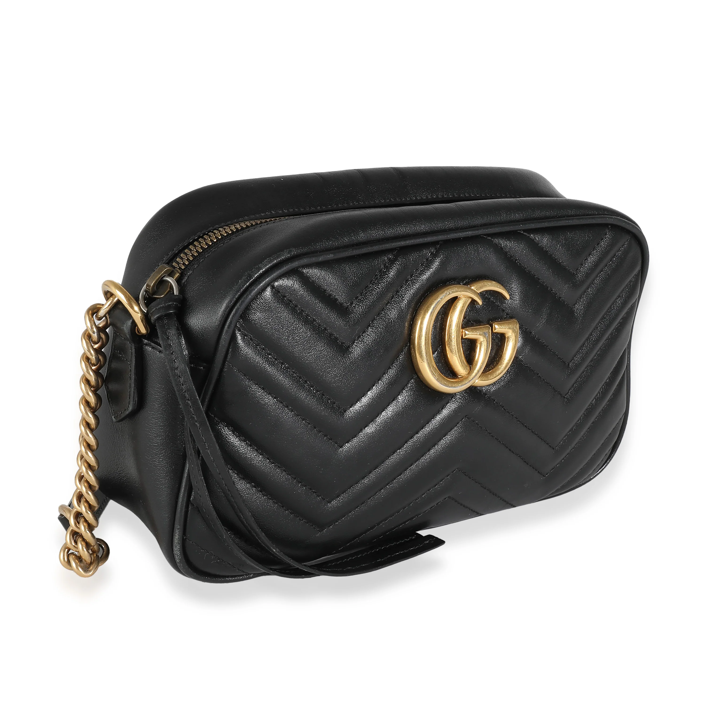 Black Matelasse Small GG Marmont Camera Bag - Image 3