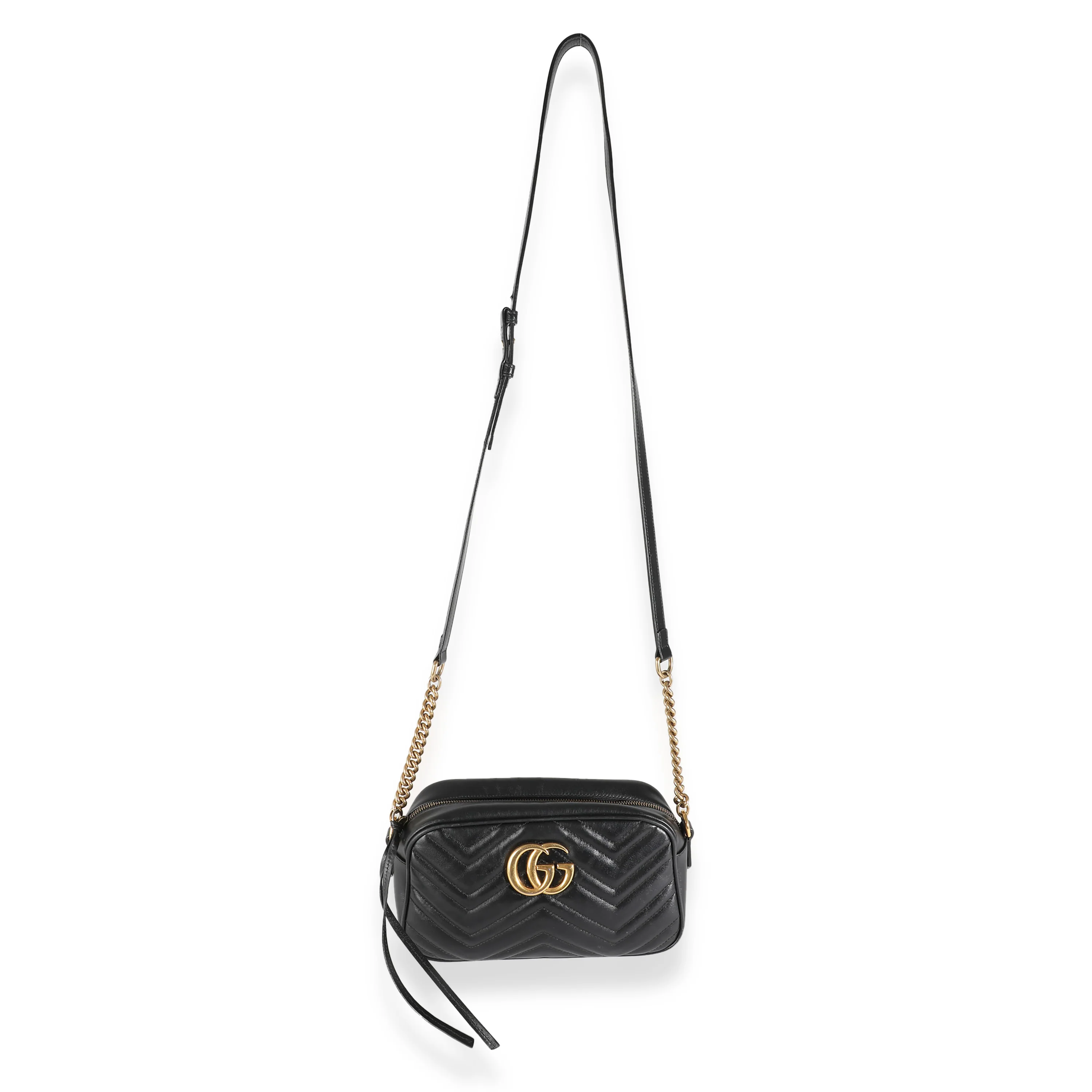 Black Matelasse Small GG Marmont Camera Bag - Image 8