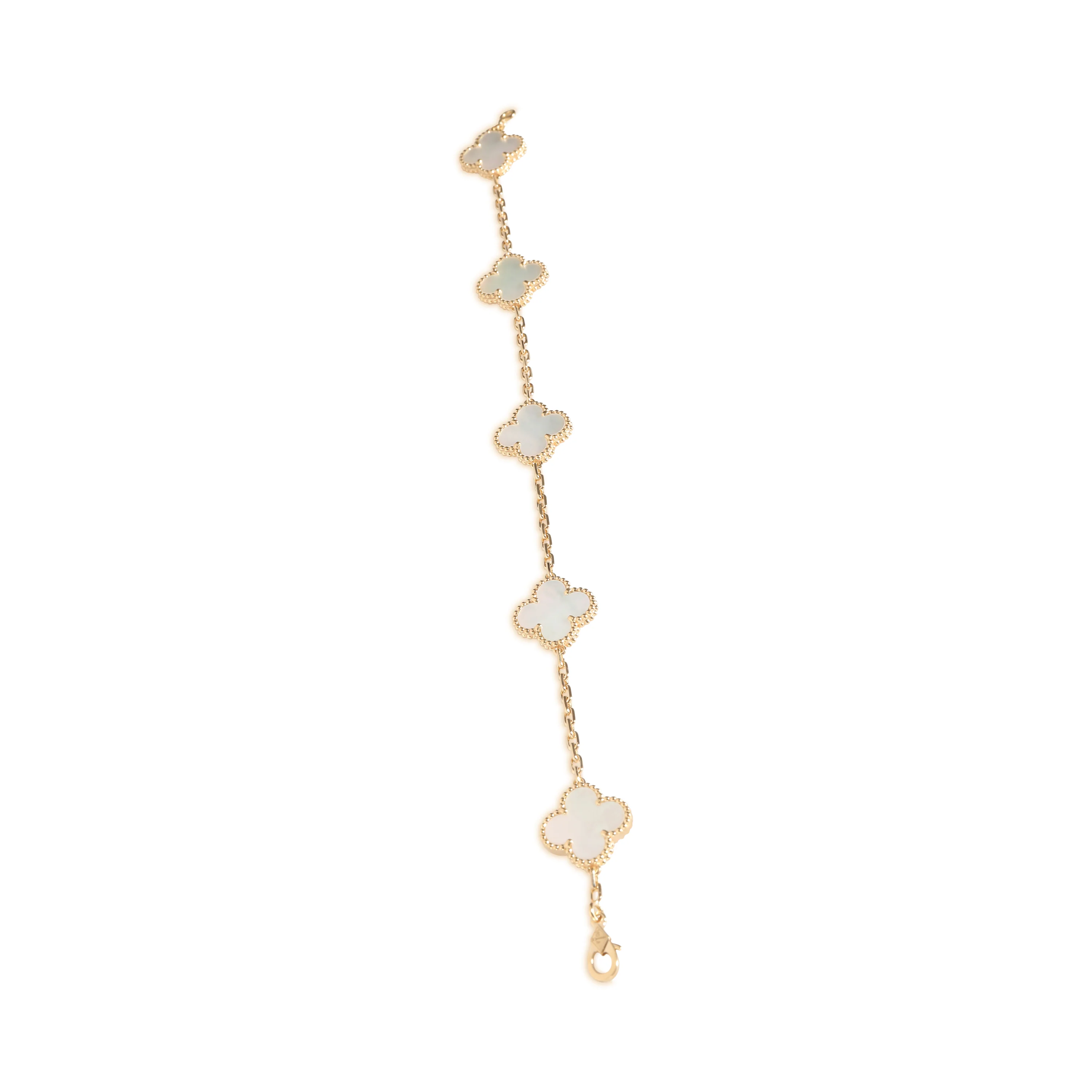 Alhambra Mother Of Pearl Bracelet in 18k Yellow Gold - Image 6