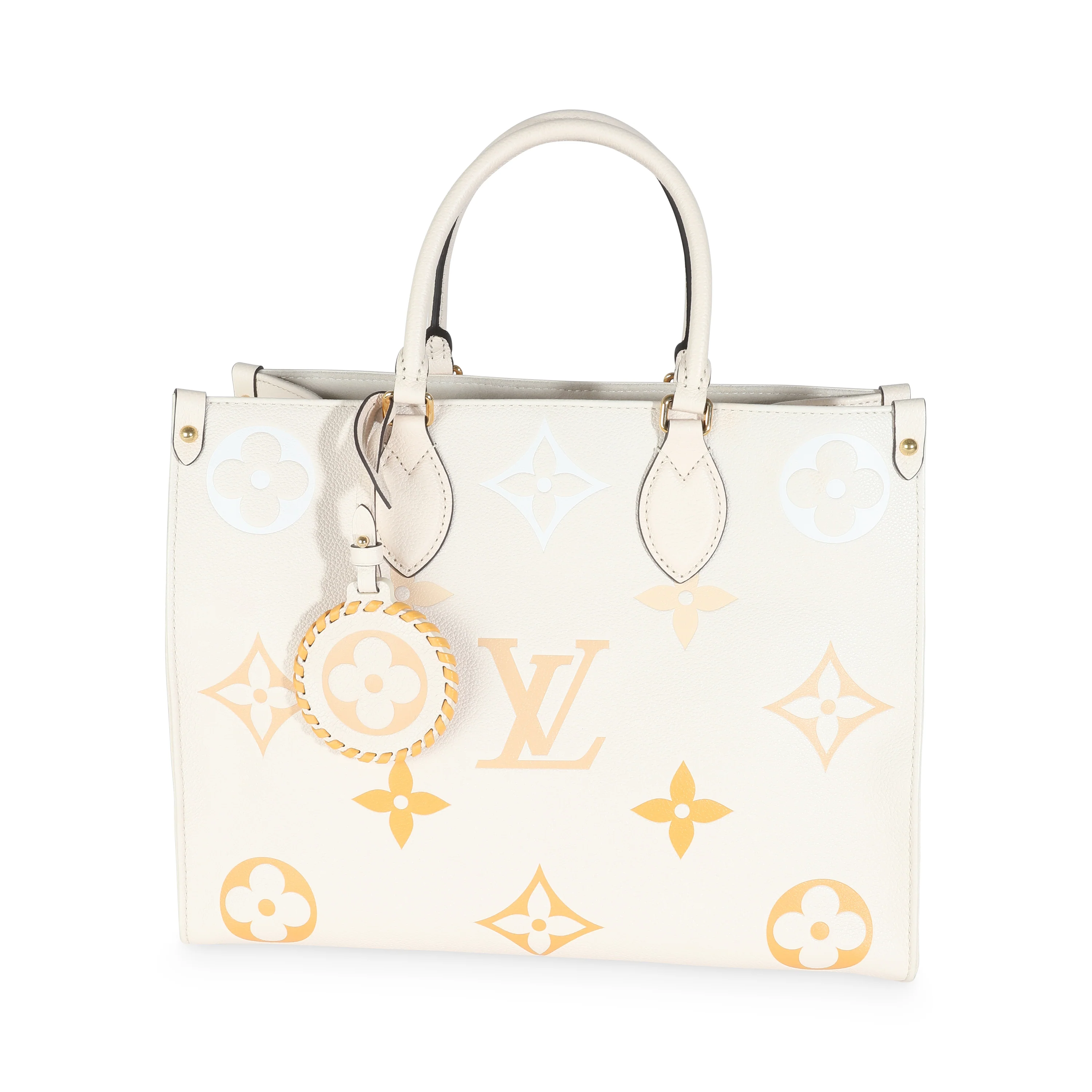 Cream Saffron Giant Monogram Empreinte Onthego MM
