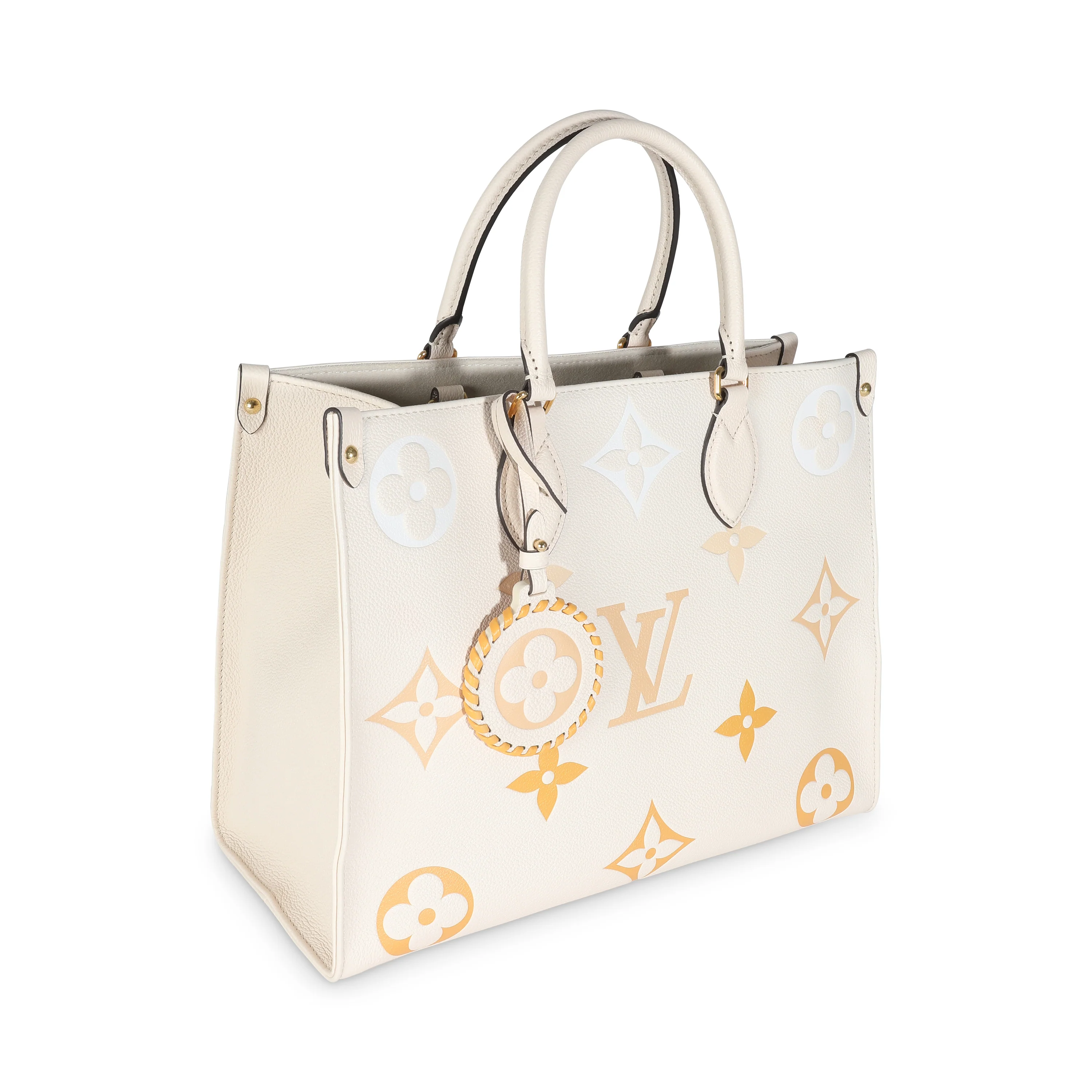 Cream Saffron Giant Monogram Empreinte Onthego MM - Image 3