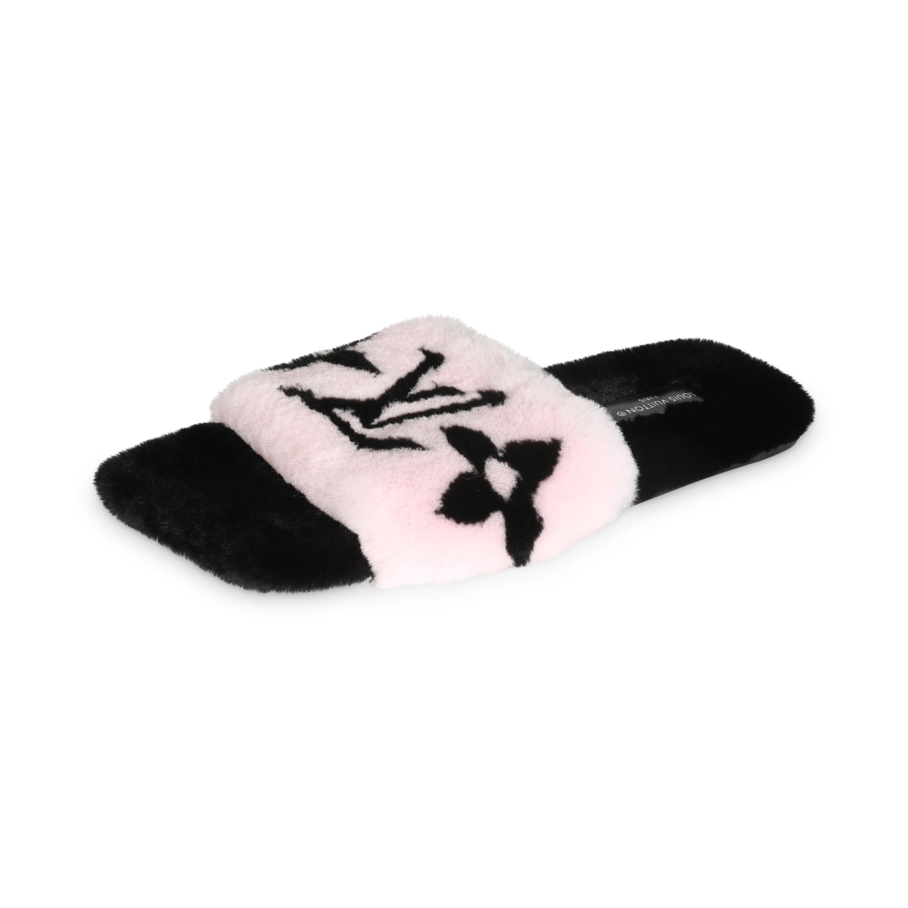 Black Pink Mink Fay Flat Mule 39 - Image 6