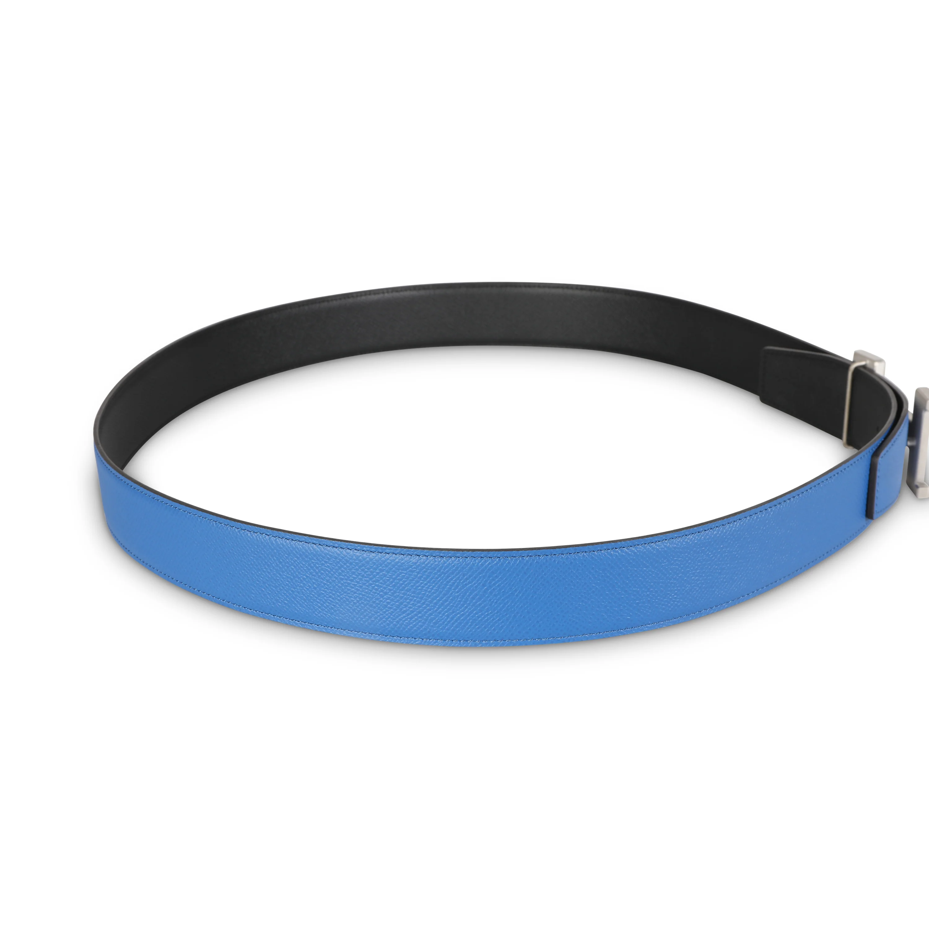 Black Bleu Zellige Epsom 38mm Constance H Belt 110 - Image 7