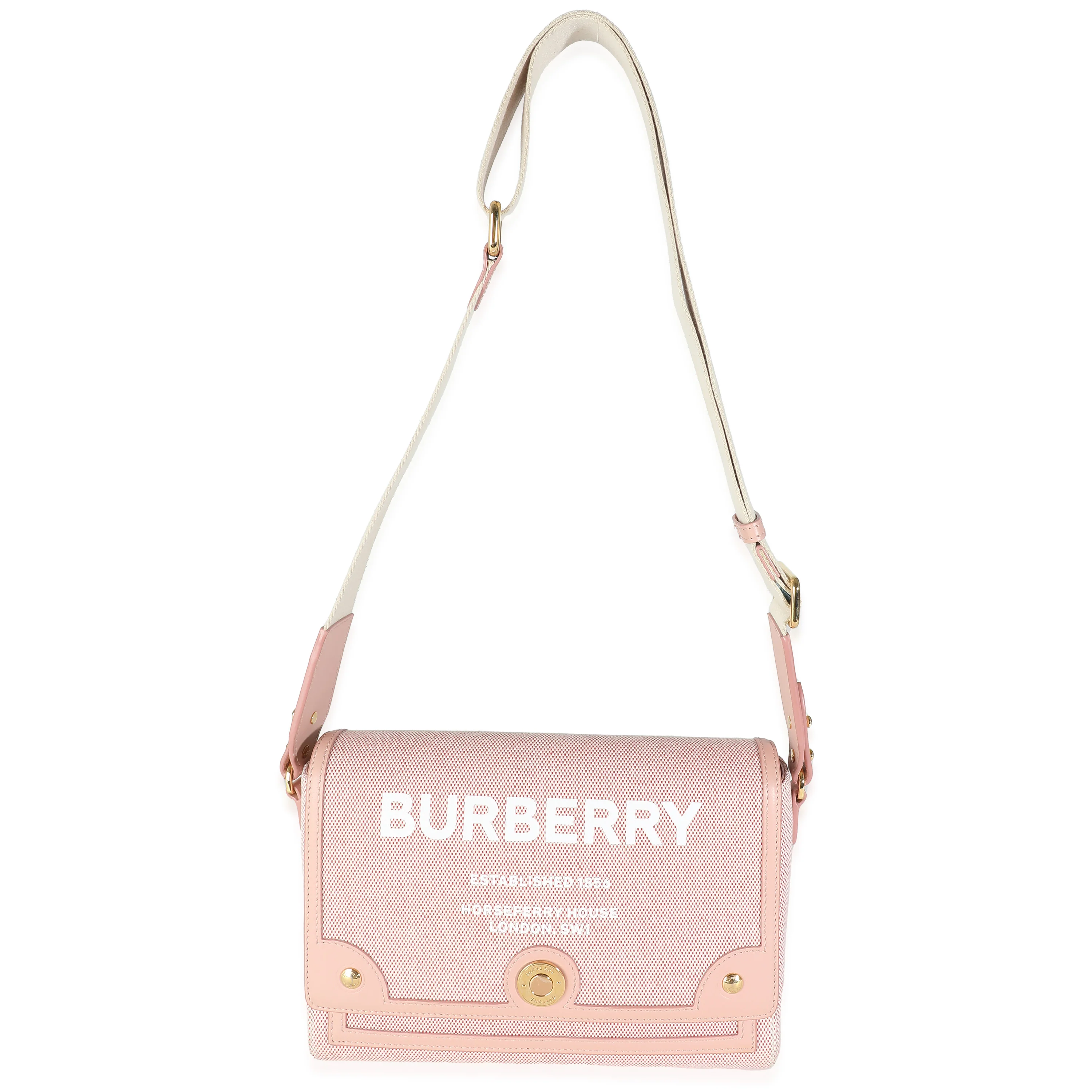 Pink Canvas Medium Note Crossbody Bag - Image 7