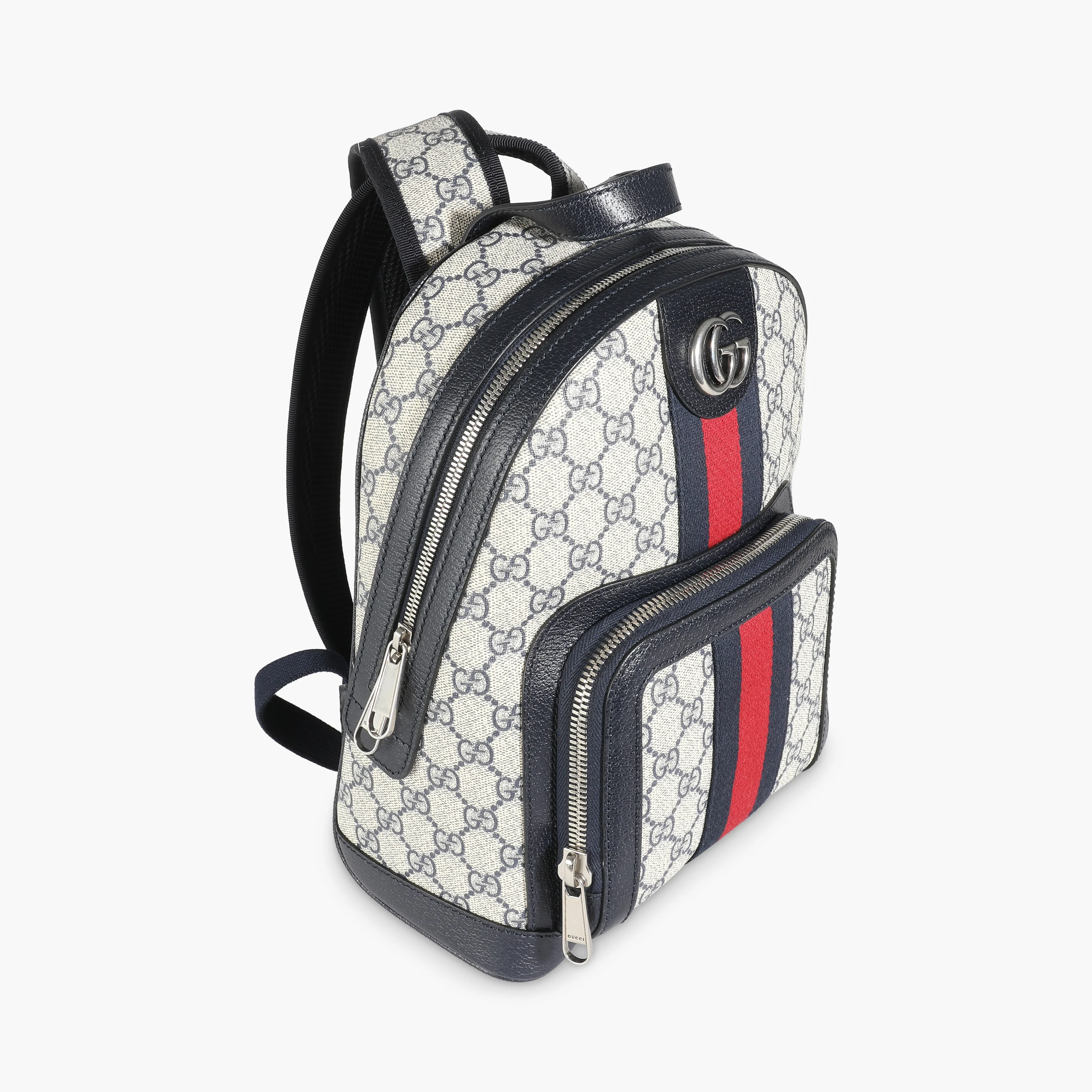 Navy Beige GG Supreme Small Ophidia Backpack - Image 3
