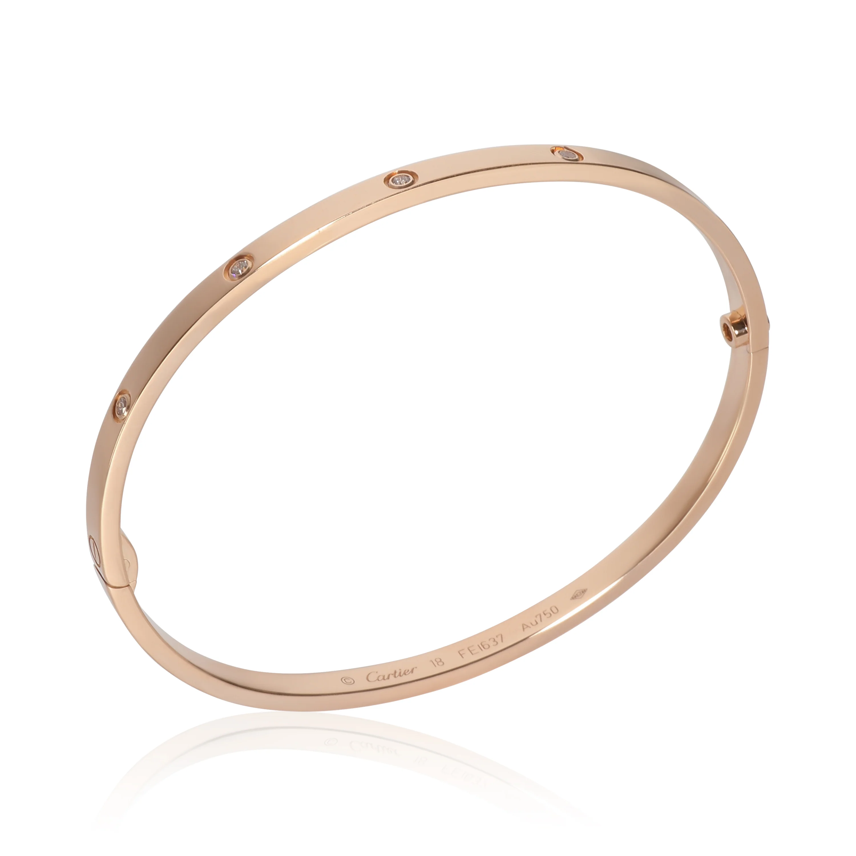 Love Bracelet, Small Model, Diamonds (Rose Gold) - Image 6