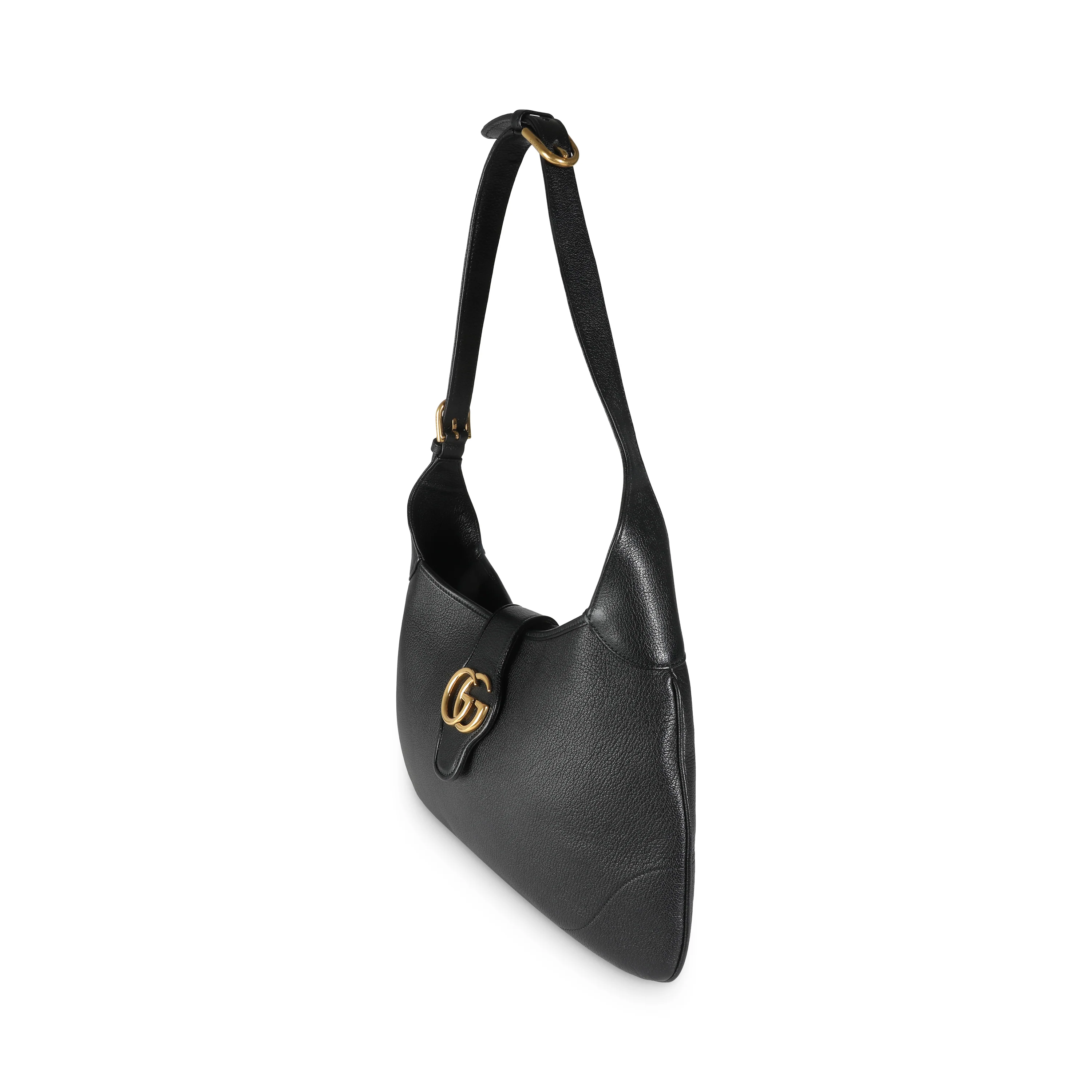 Black Goatskin Medium Aphrodite Shoulder Bag - Image 2