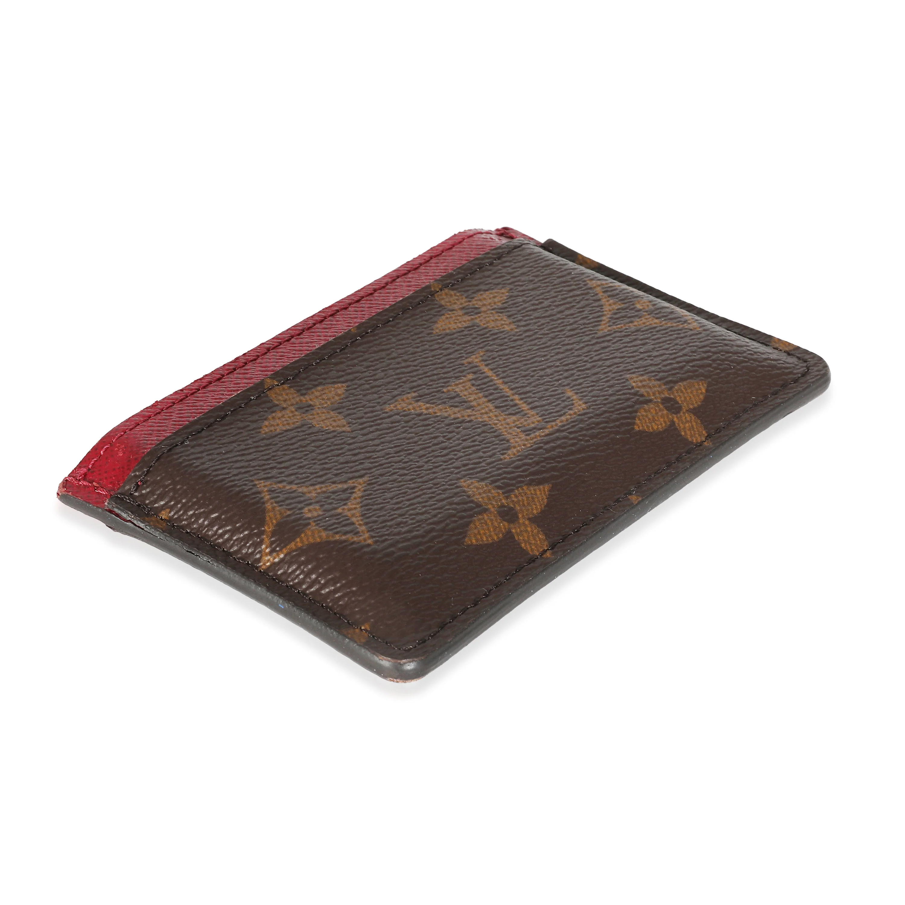 Fuchsia Monogram Canvas Card Holder - Image 6