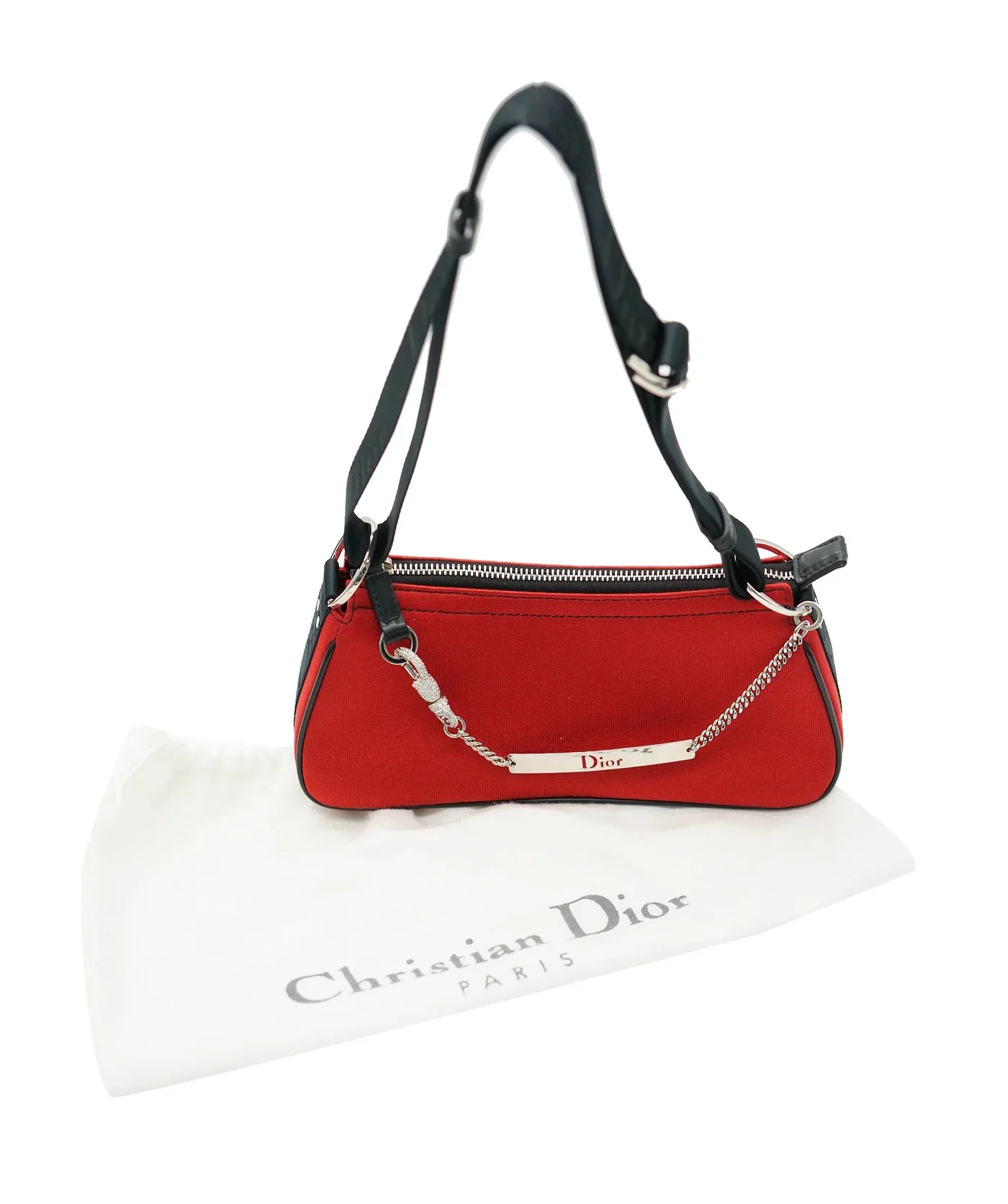 Red Silk Jersey Crystal Hardcore Bag - Image 4