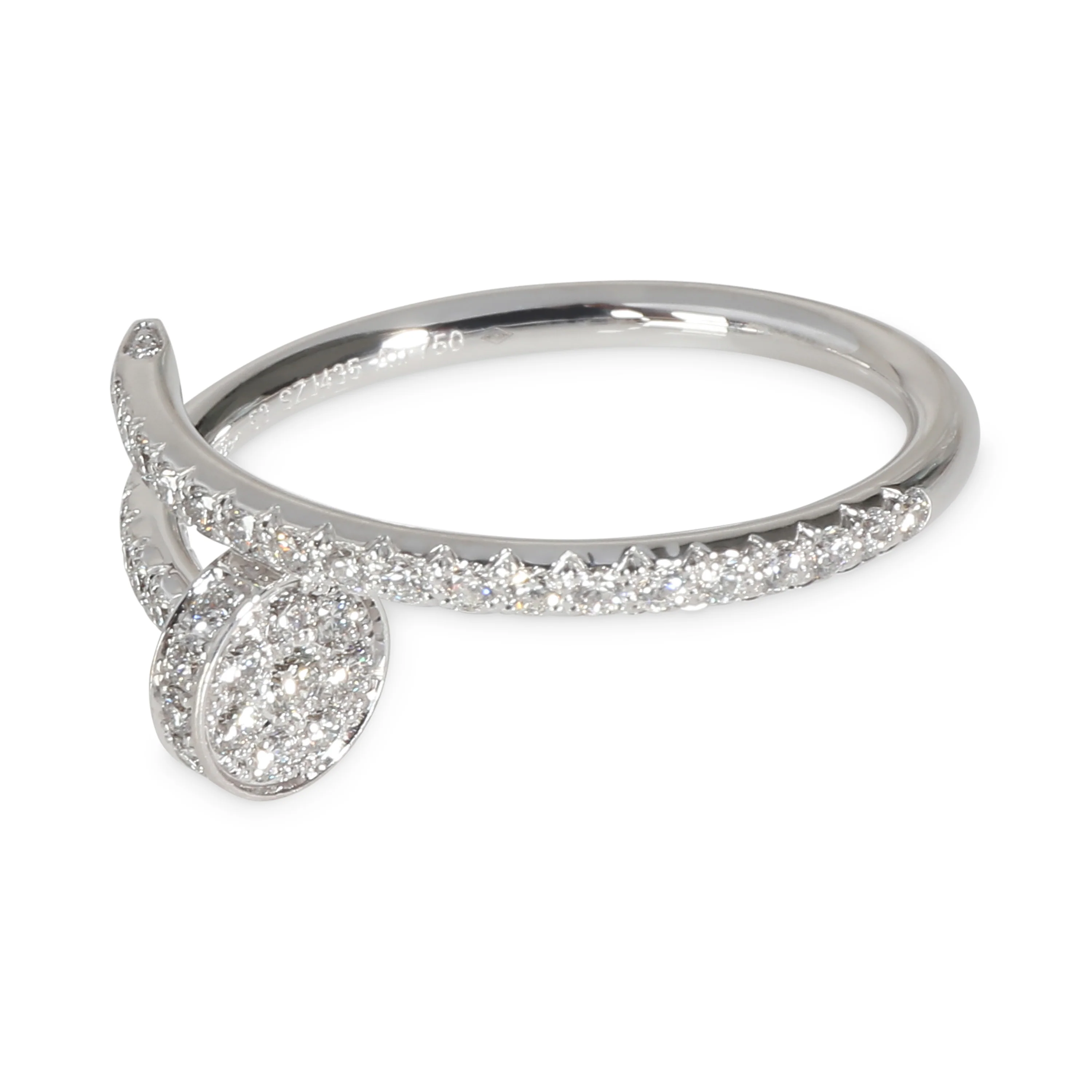 Juste Un Clou Ring, Small Model, Diamonds (White Gold) - Image 3