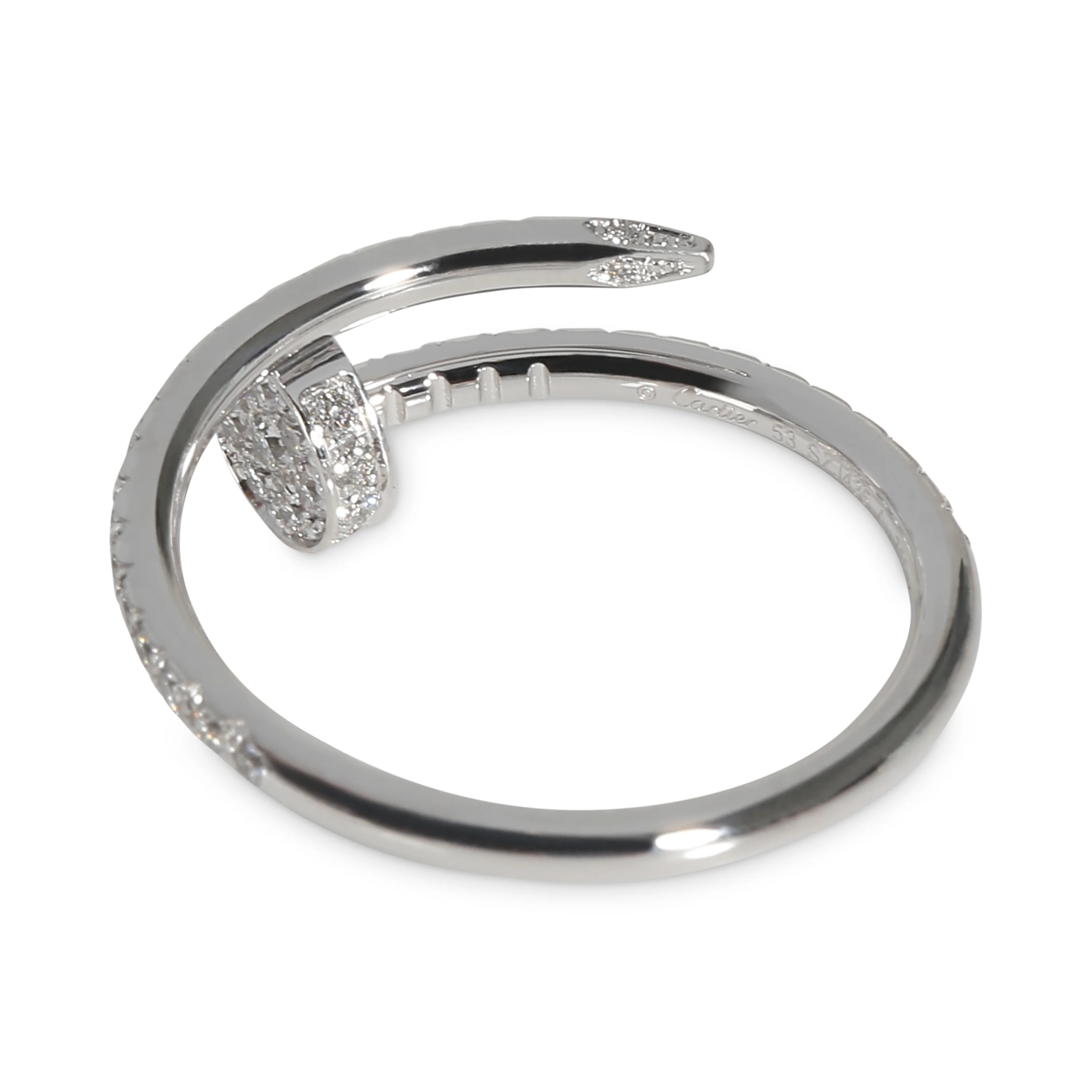 Juste Un Clou Ring, Small Model, Diamonds (White Gold) - Image 7
