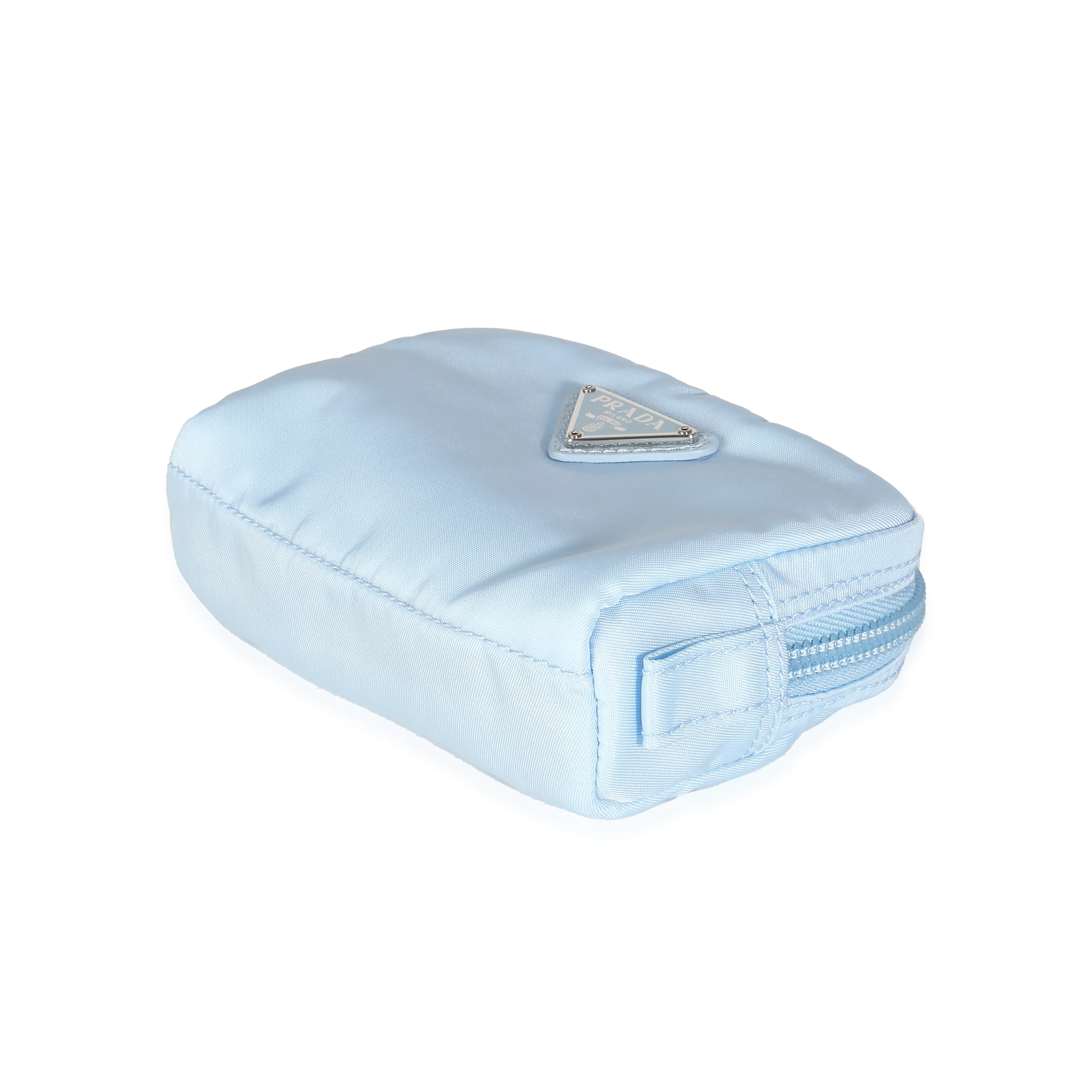 Light Blue Re-Nylon Necessaire Pouch - Image 5