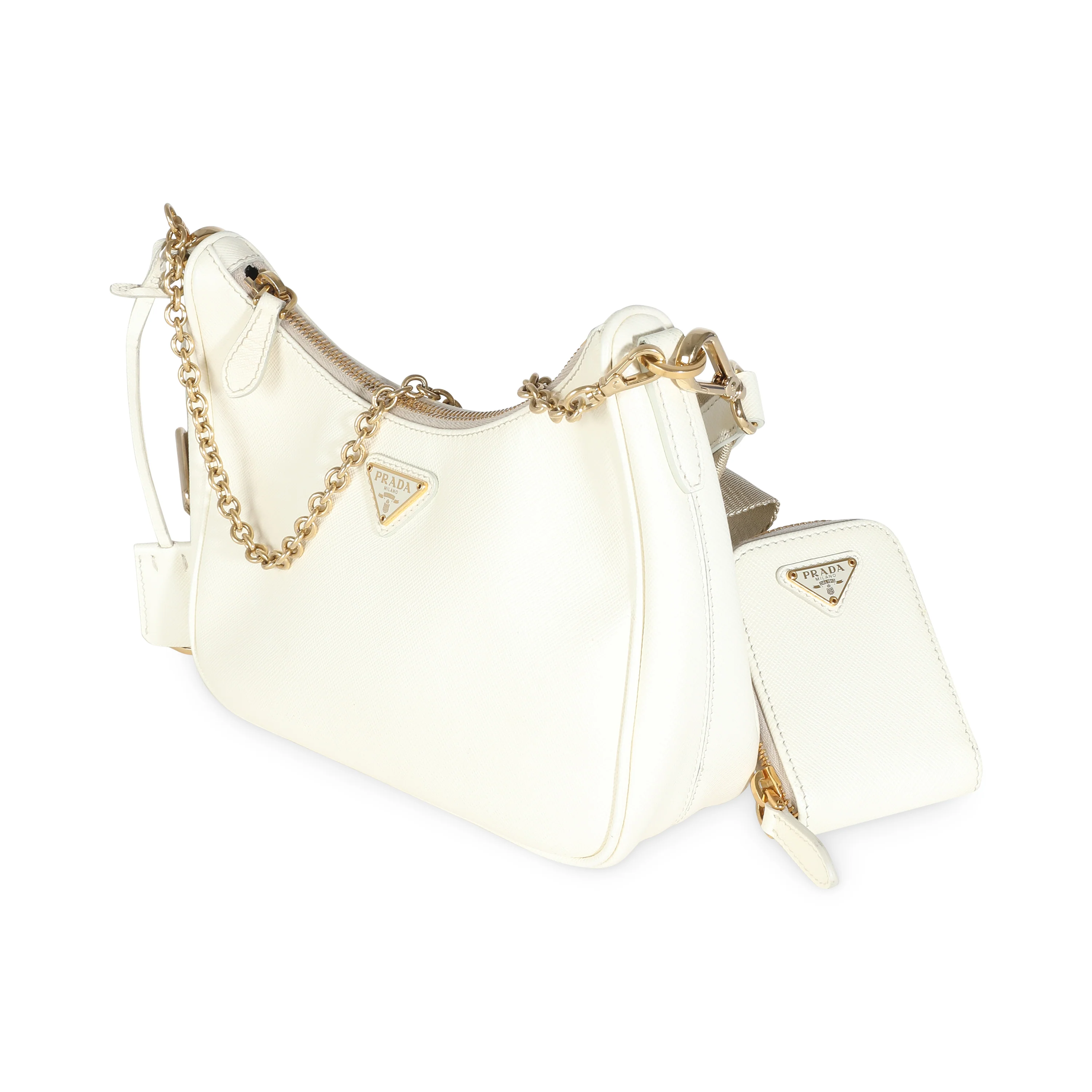 White Saffiano Re-Edition 2005 Bag - Image 2