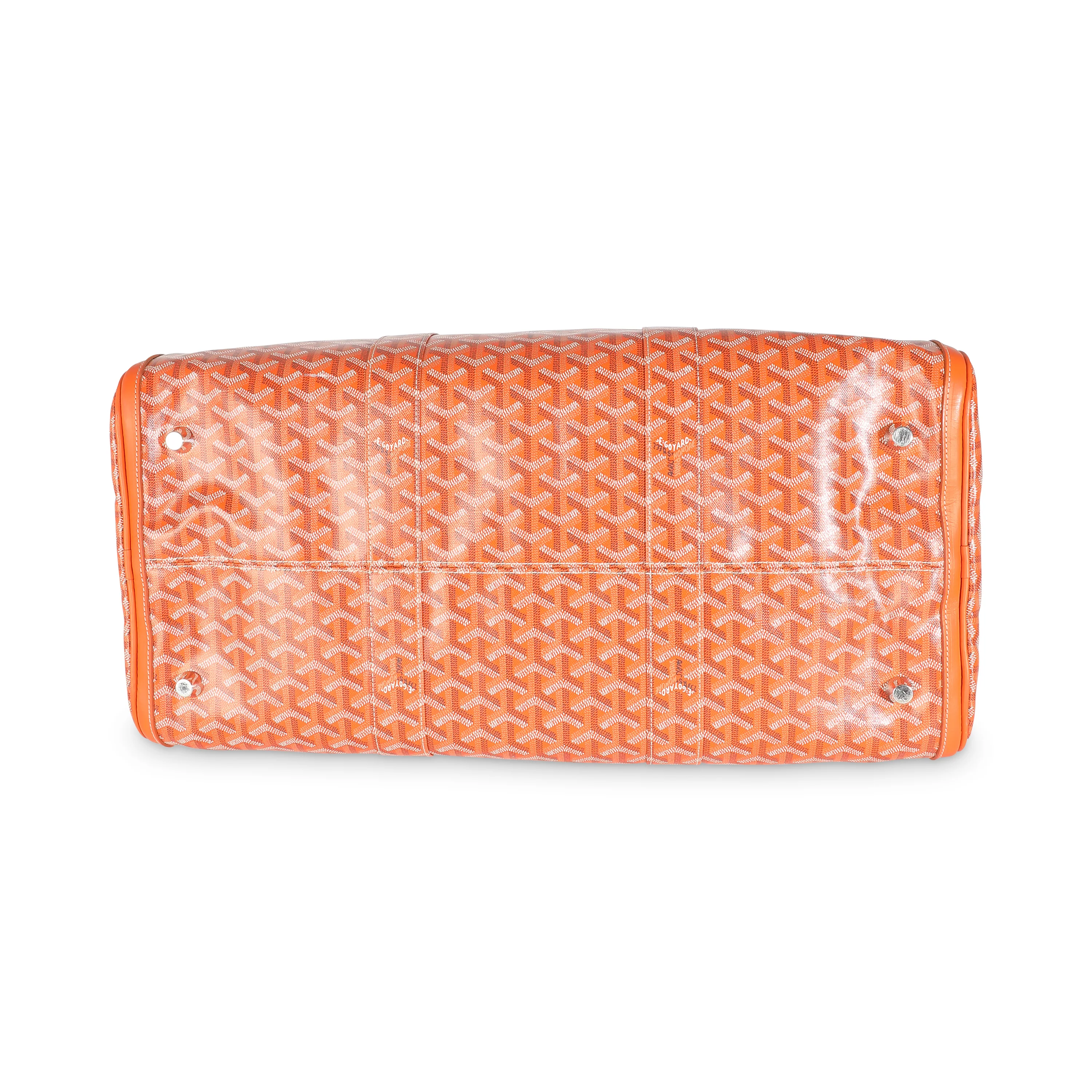 Orange Goyardine Canvas Boston 50 - Image 5
