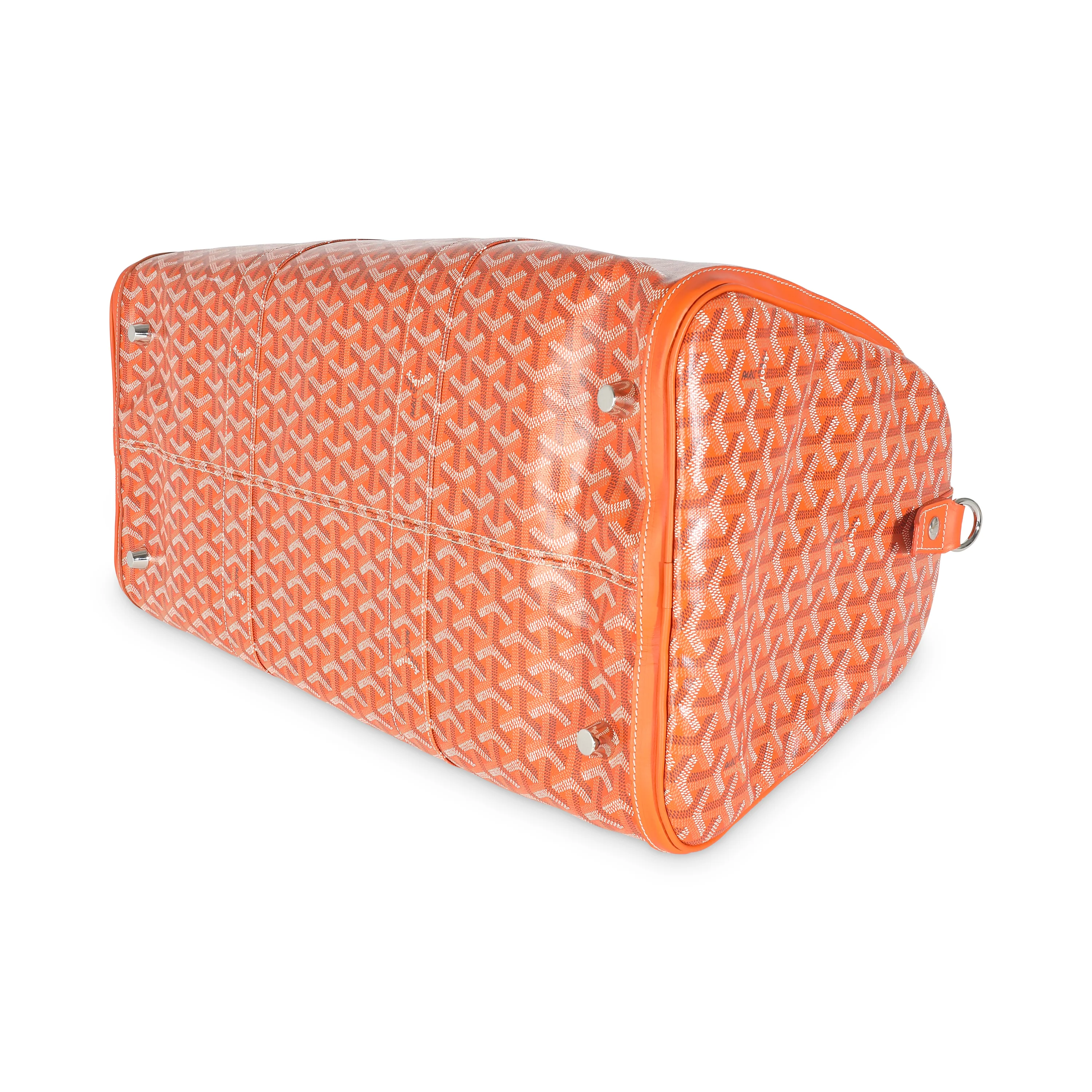 Orange Goyardine Canvas Boston 50 - Image 6