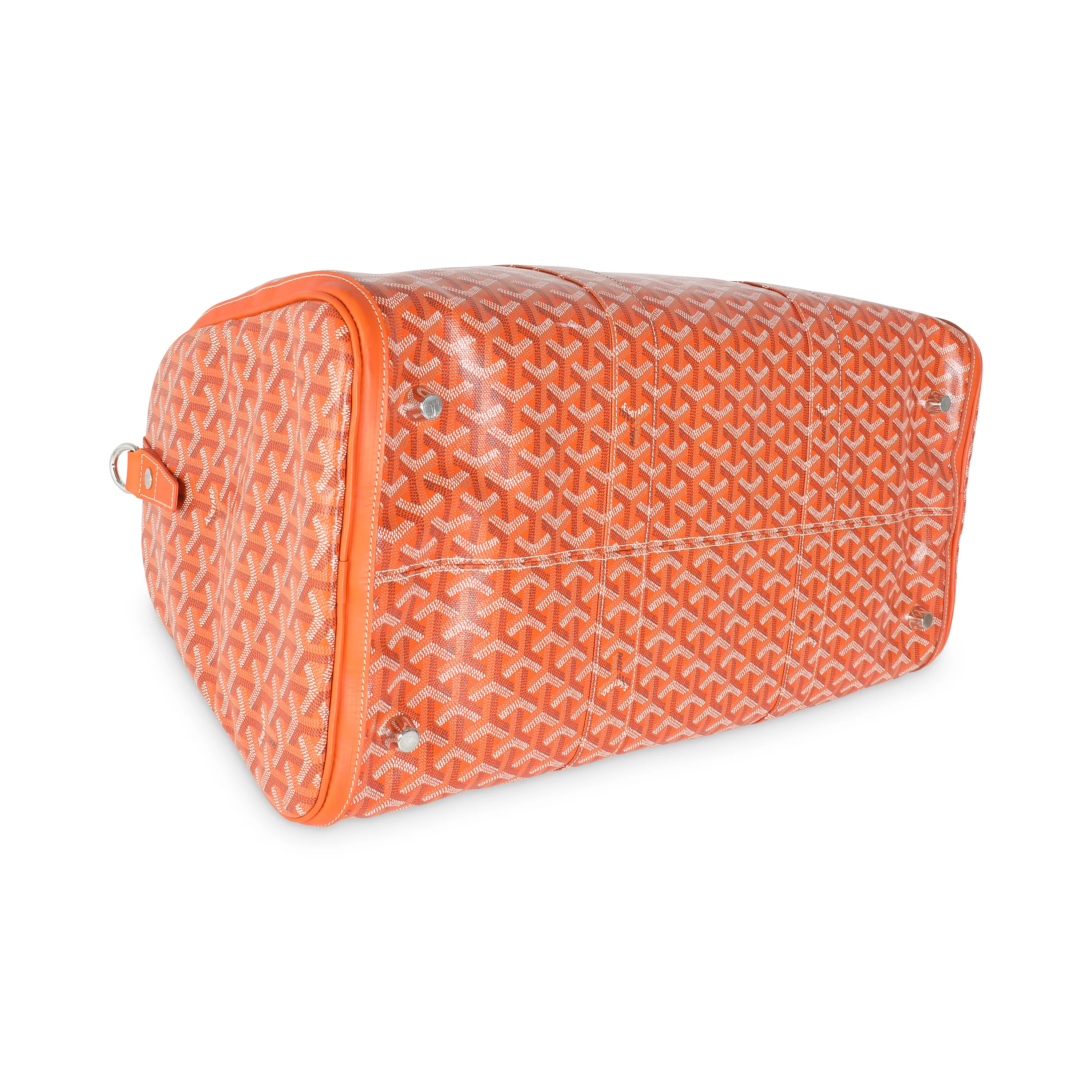 Orange Goyardine Canvas Boston 50 - Image 7