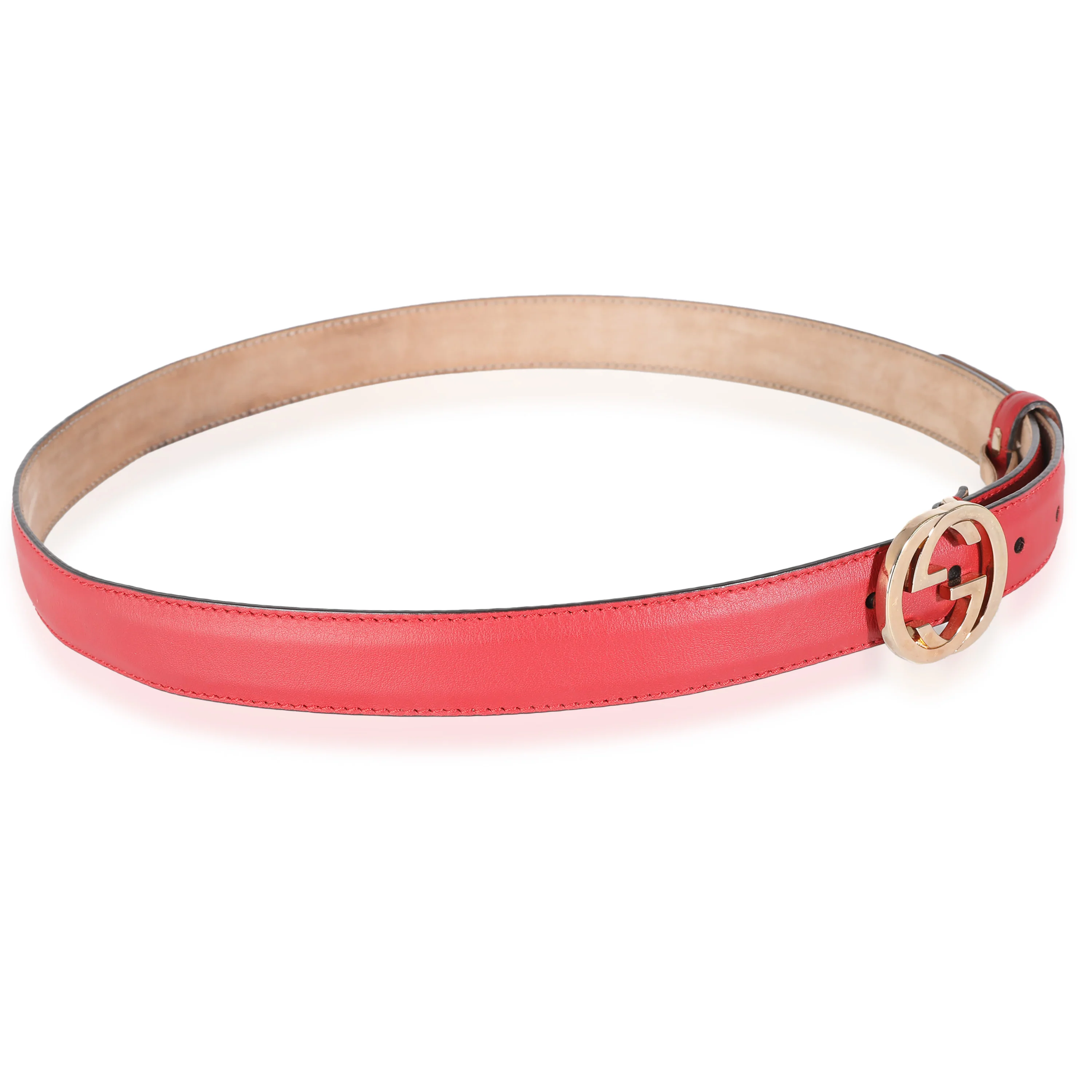 Red Calfskin Interlocking G Belt 90/36 - Image 3