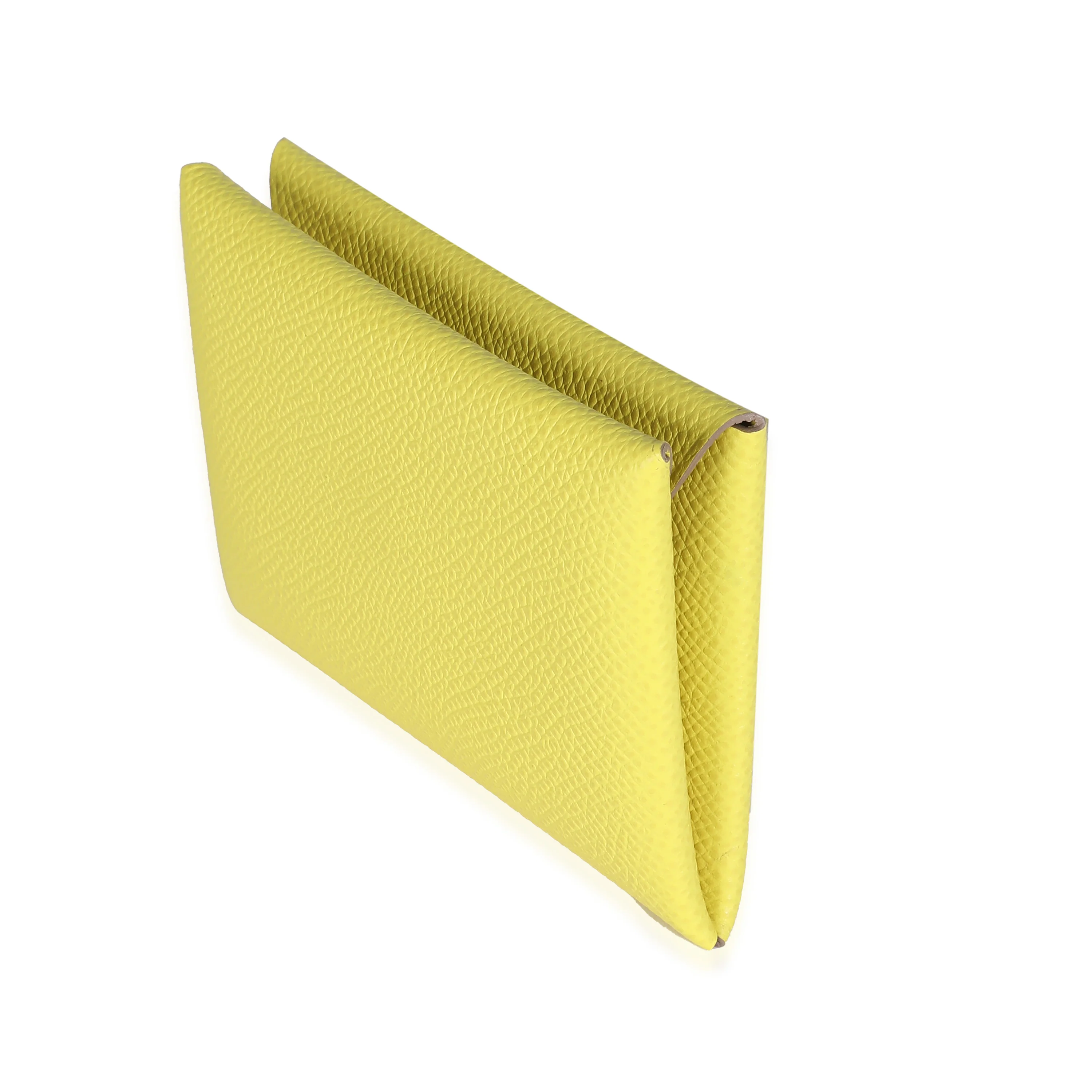 Jaune De Naples Epsom Calvi Card Holder - Image 2