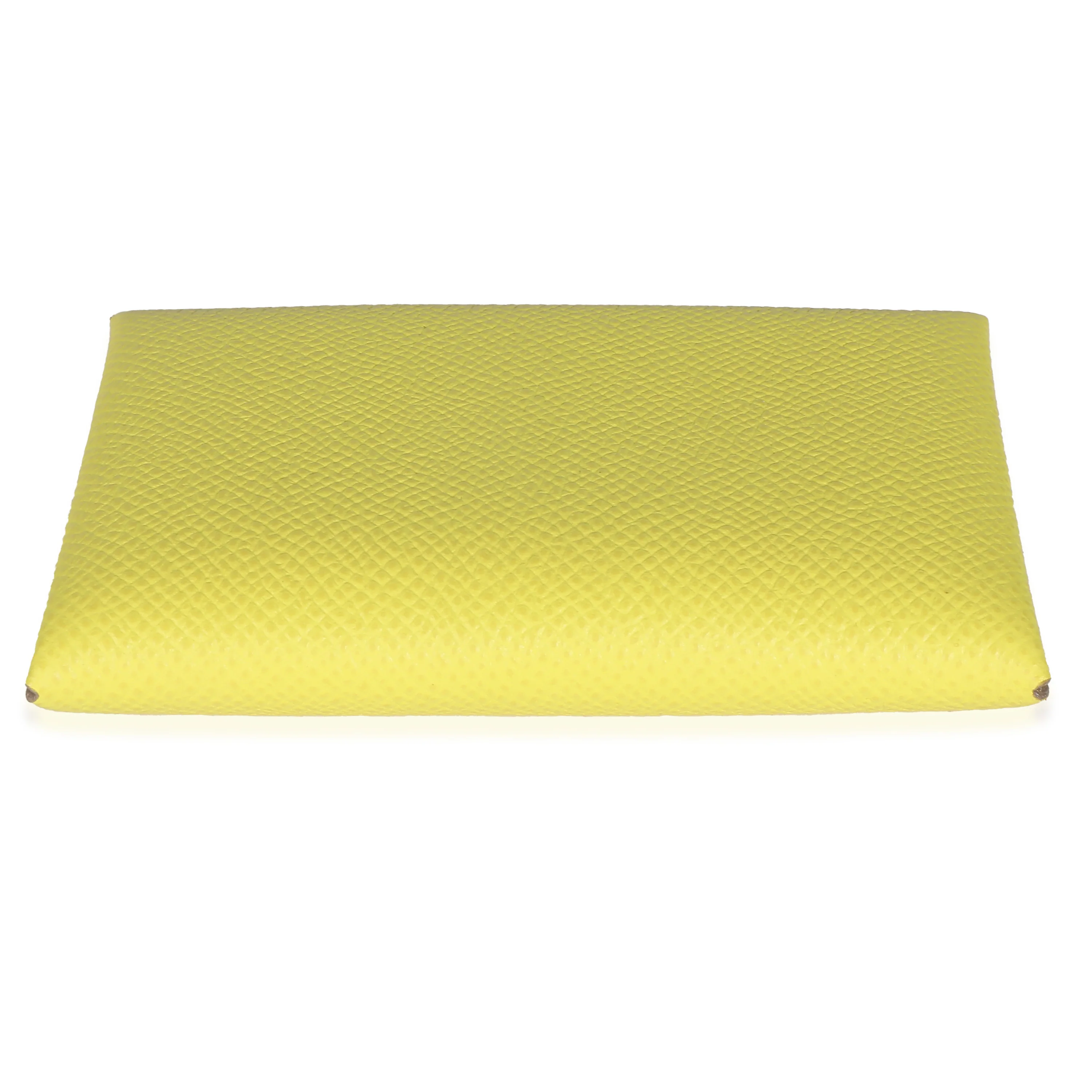 Jaune De Naples Epsom Calvi Card Holder - Image 5
