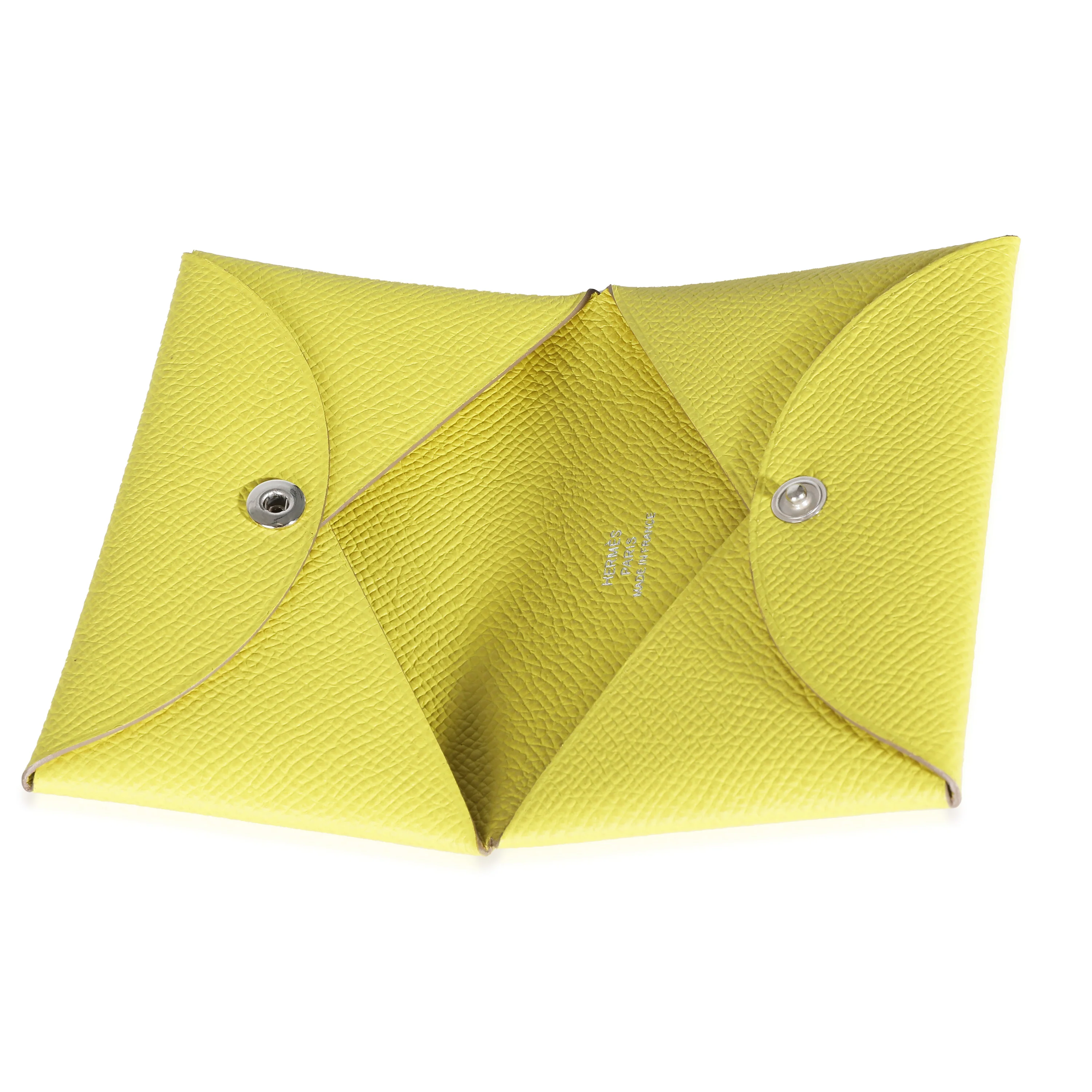 Jaune De Naples Epsom Calvi Card Holder - Image 8
