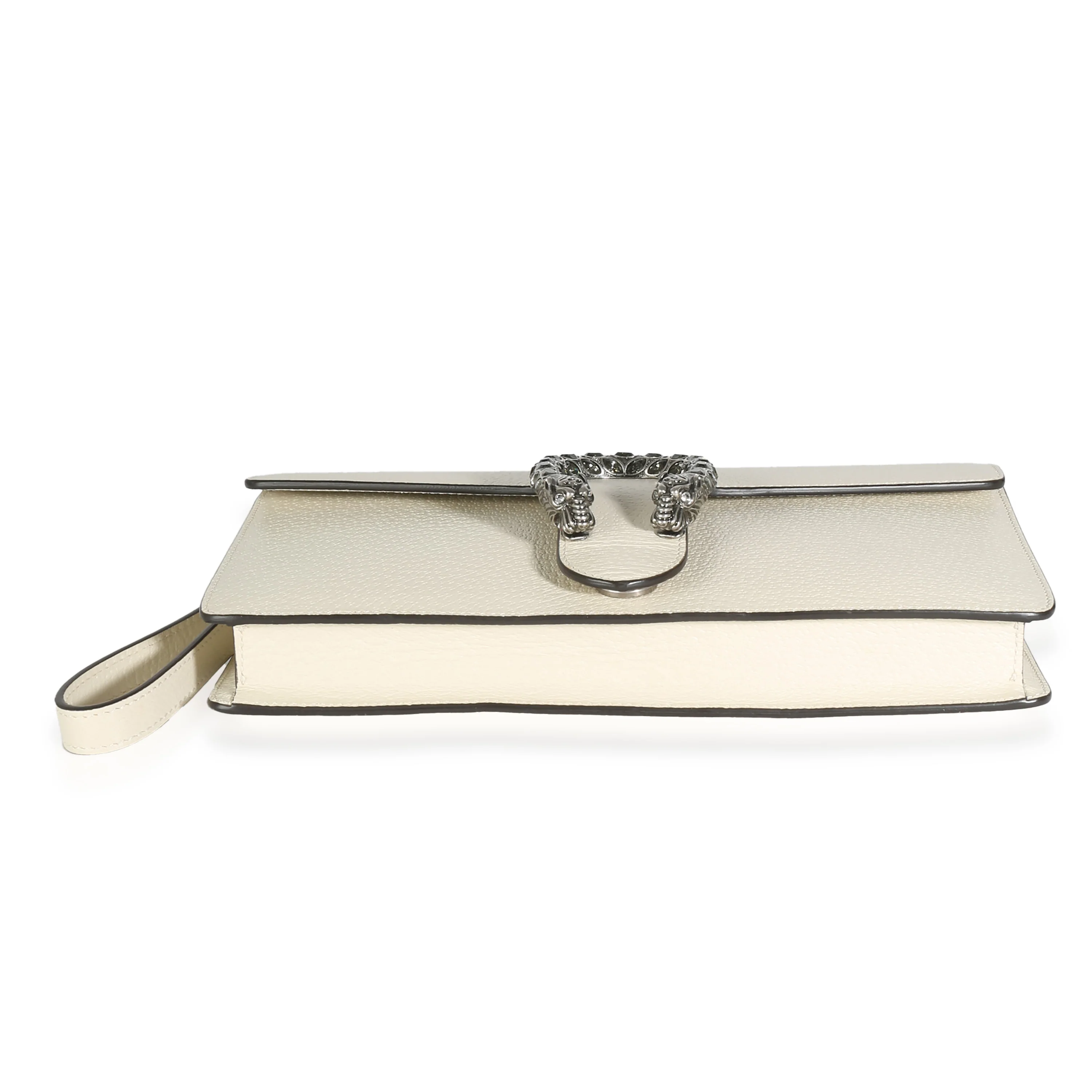 Mystic White Calfskin Dionysus Wristlet Clutch - Image 5