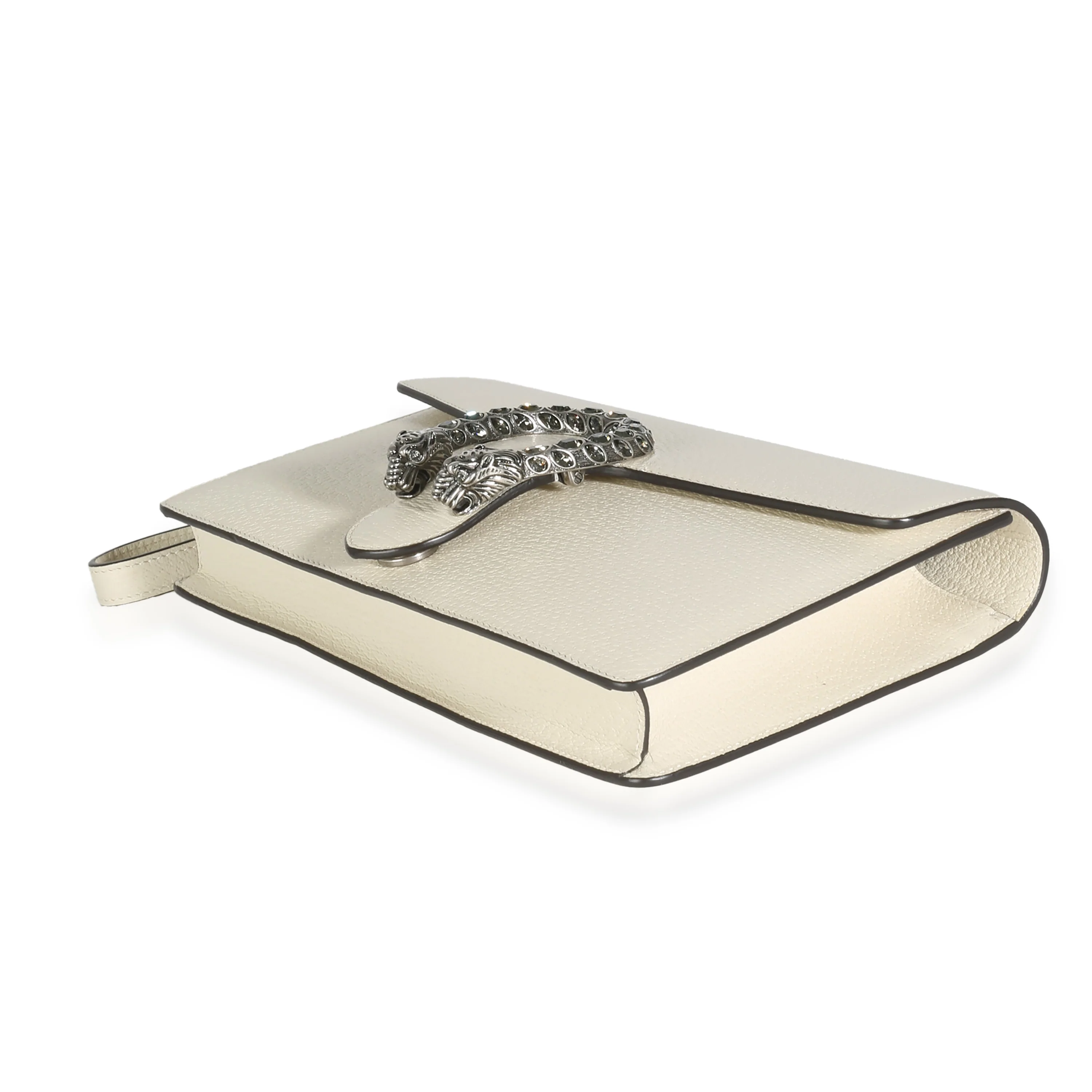 Mystic White Calfskin Dionysus Wristlet Clutch - Image 7
