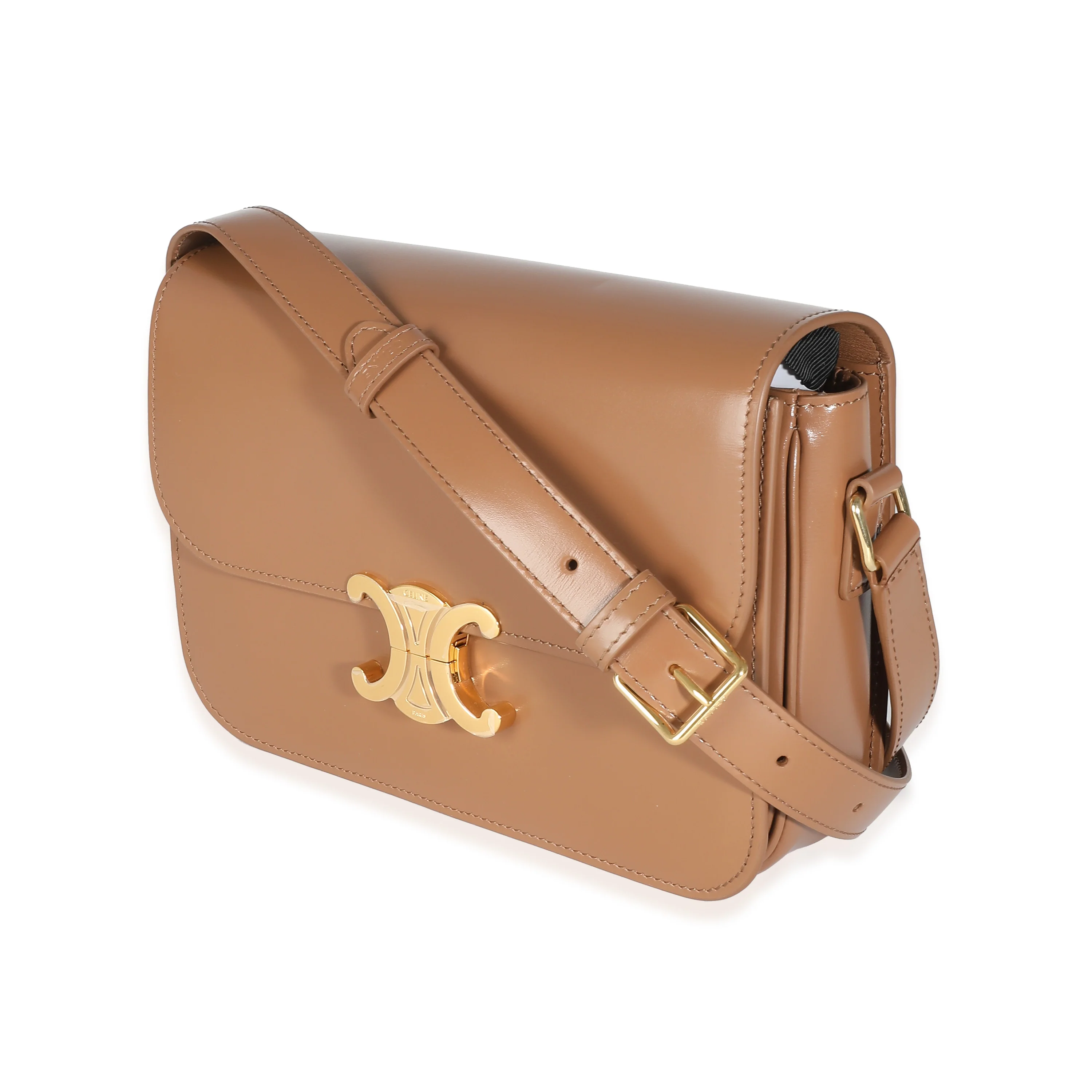 Bronze Shiny Calfskin Classique Triomphe Bag - Image 2