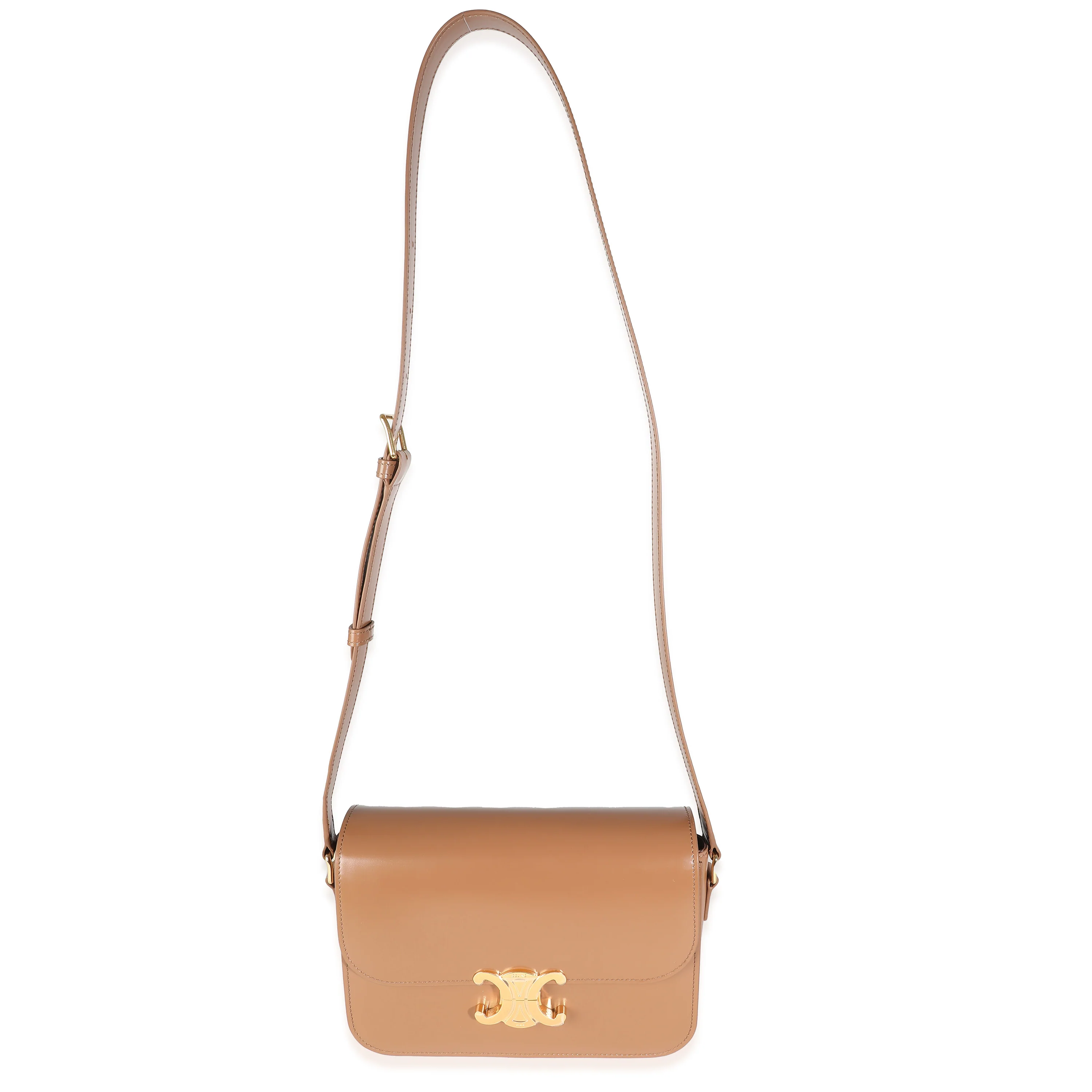 Bronze Shiny Calfskin Classique Triomphe Bag - Image 8
