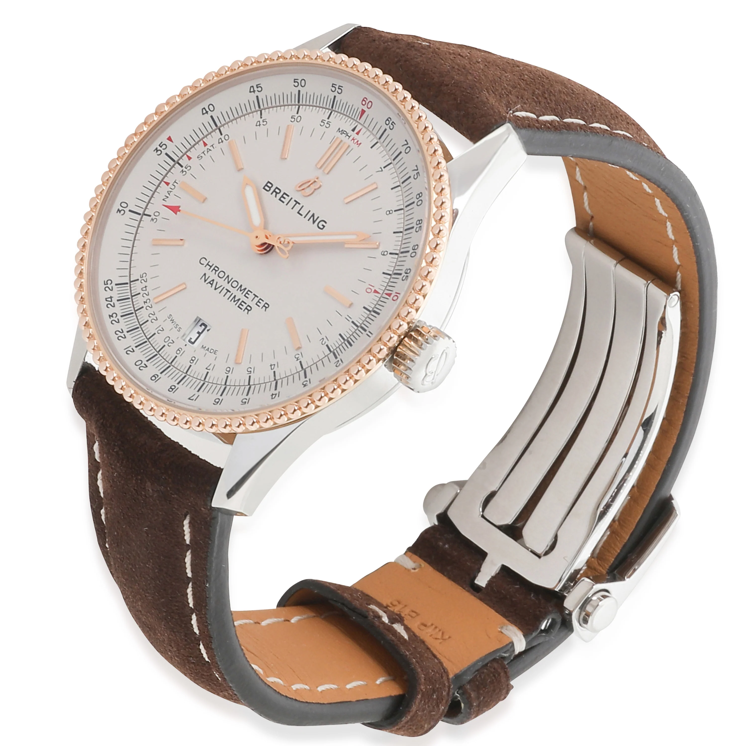 Navitimer 38 U17325211G1P2 Unisex Watch in 18kt Stainless Steel/Gold - Image 3