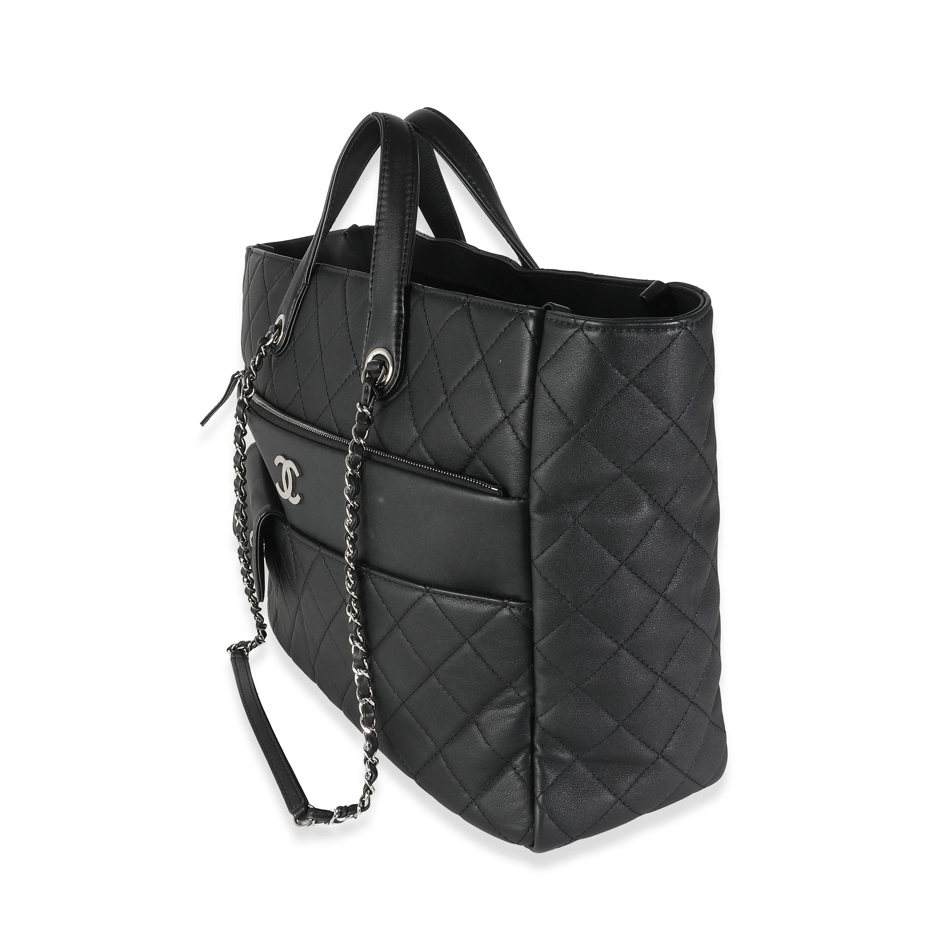 20C Black Quilted Lambskin Ultra Pocket Tote - Image 2