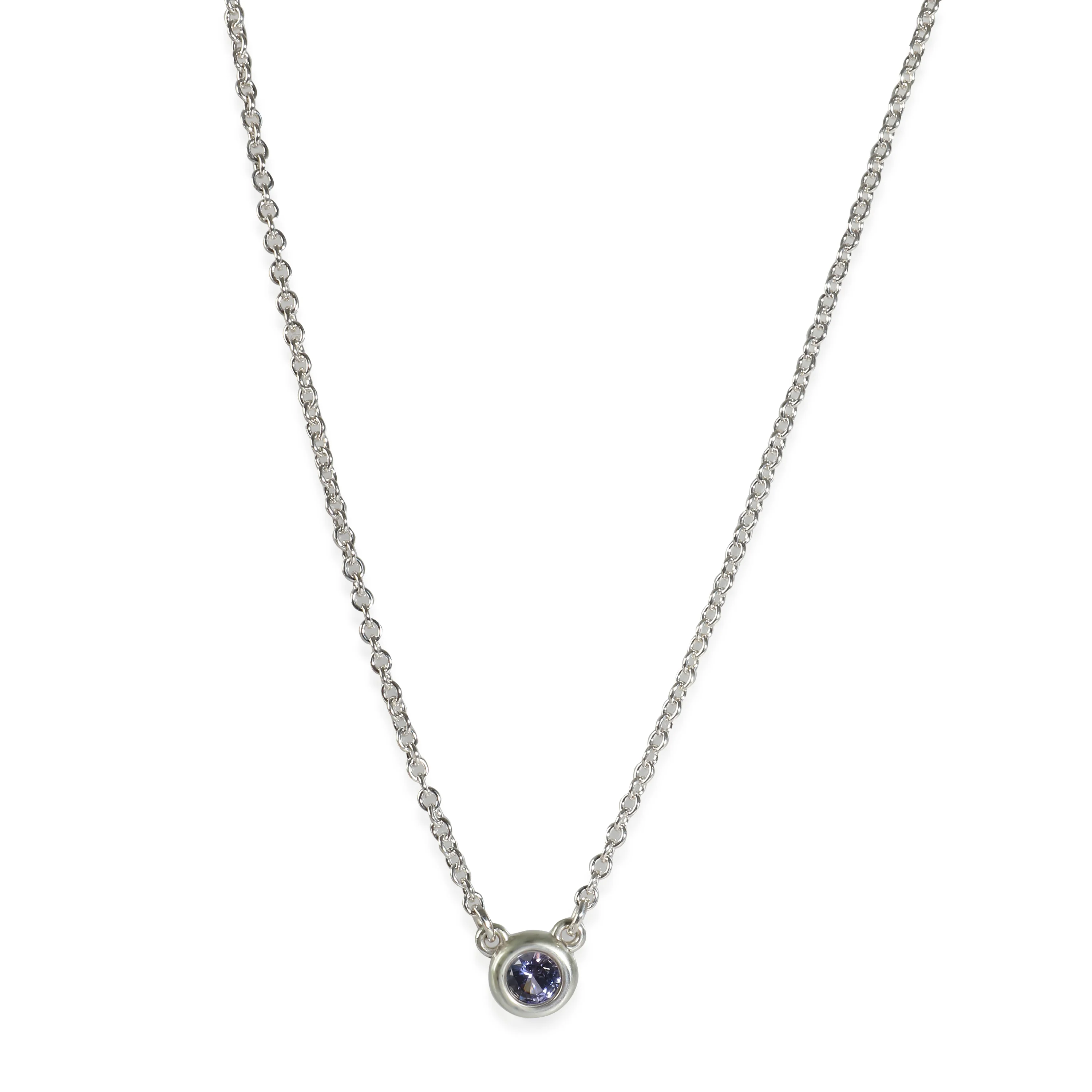 Elsa Peretti Tanzanite Fashion Necklace in Sterling Silver