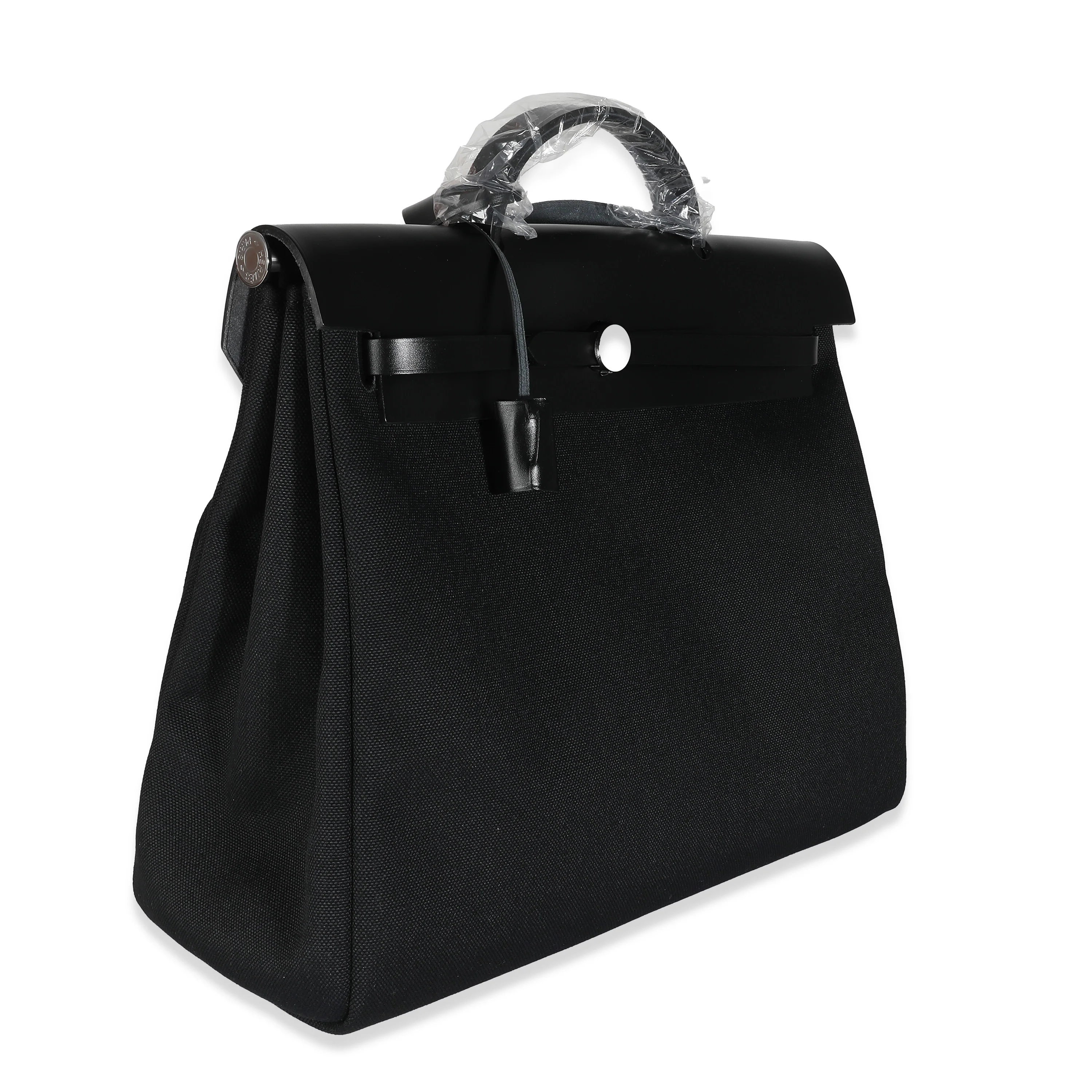 Black Toile Vache Calfskin Herbag 39 PHW - Image 3
