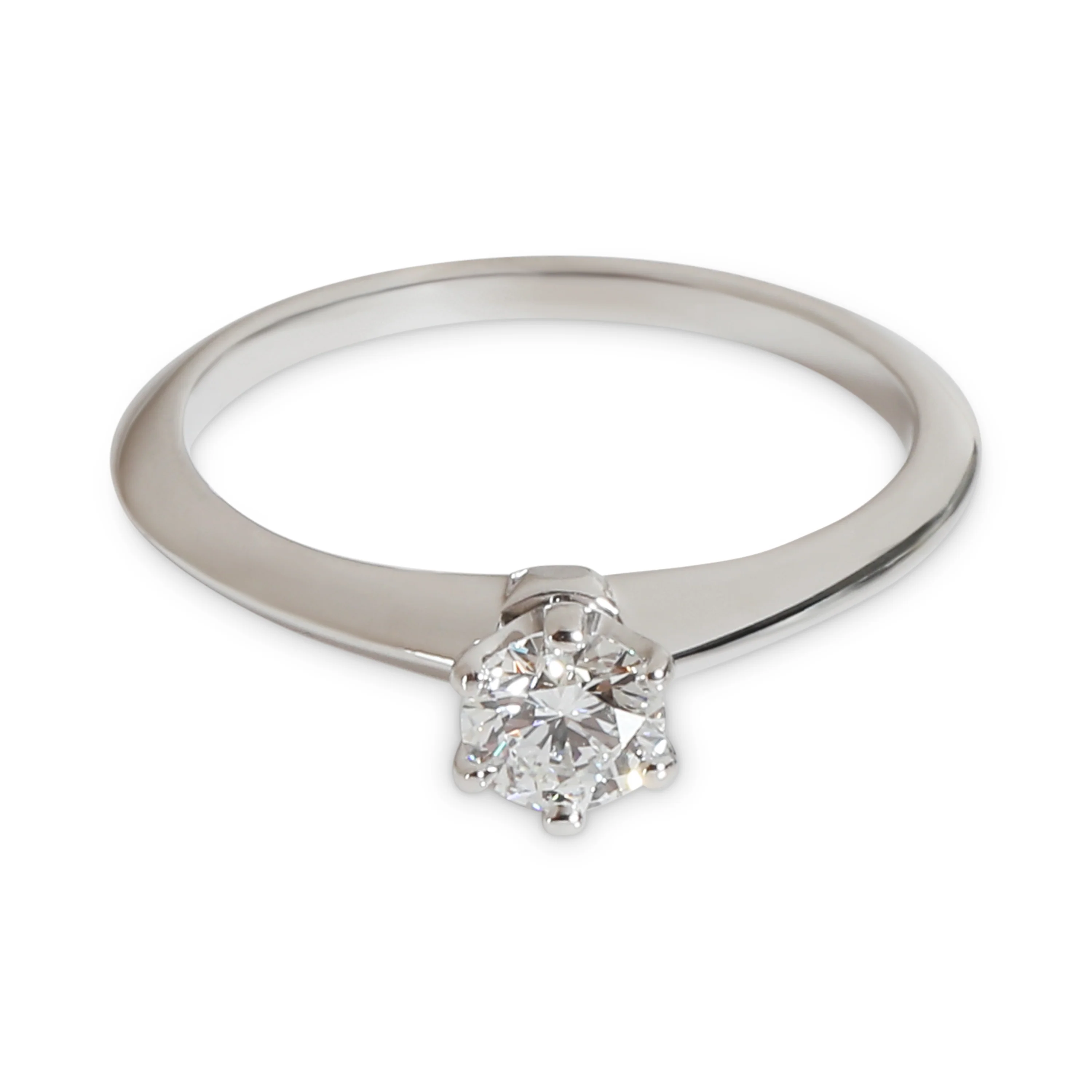 Tiffany Solitaire Engagement Ring in Platinum E VVS1 0.32 CTW