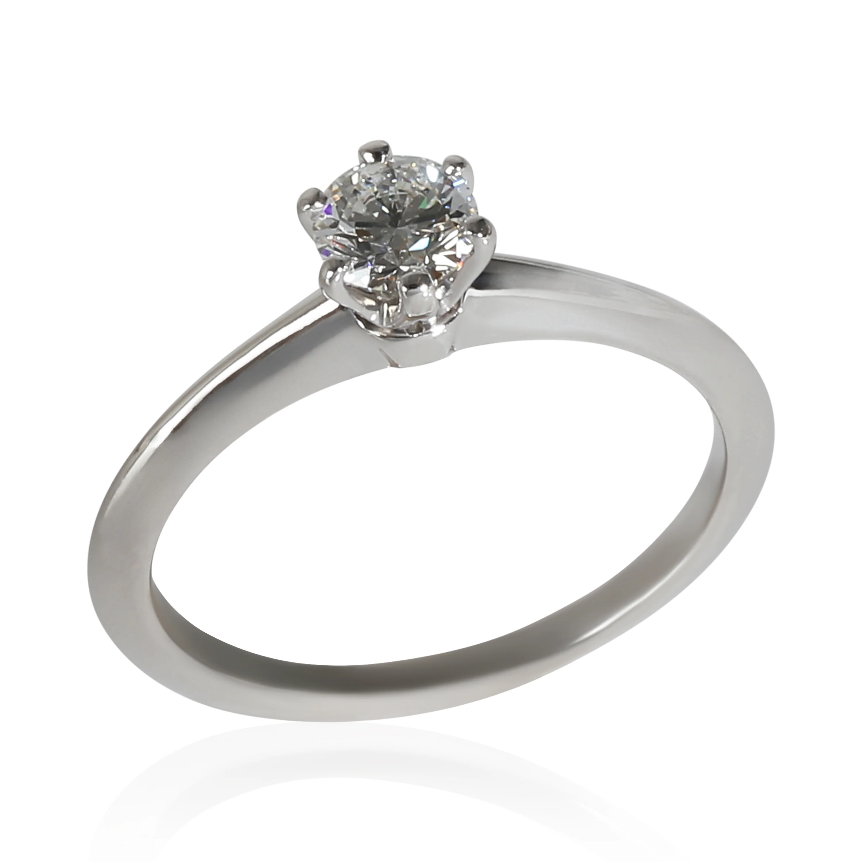 Tiffany Solitaire Engagement Ring in Platinum E VVS1 0.32 CTW - Image 4