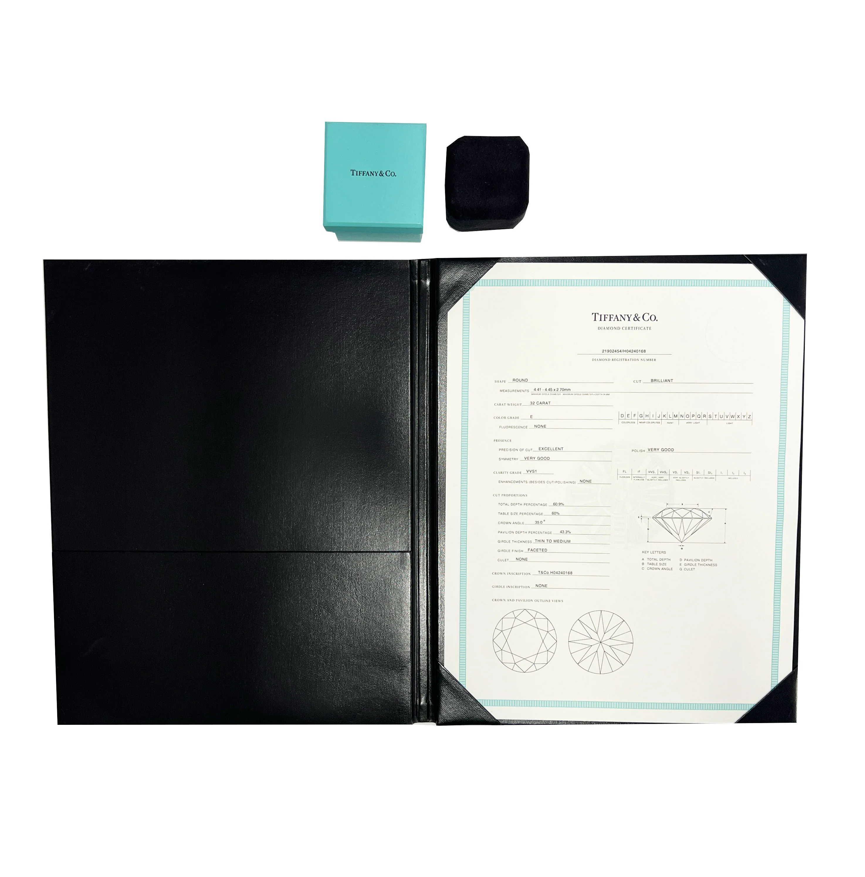 Tiffany Solitaire Engagement Ring in Platinum E VVS1 0.32 CTW - Image 5
