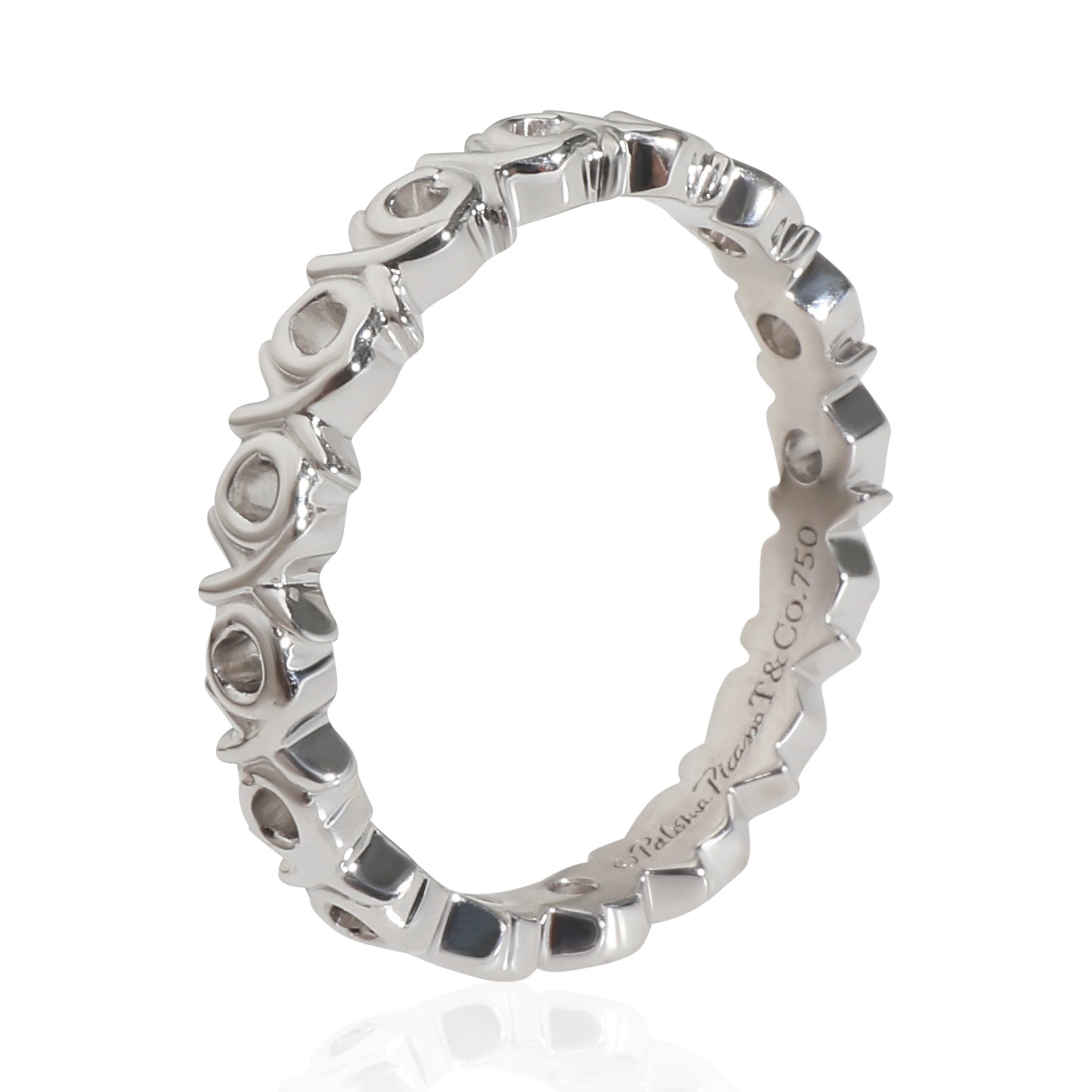Paloma Picasso Fashion Ring in 18k White Gold 0.06 CTW - Image 4