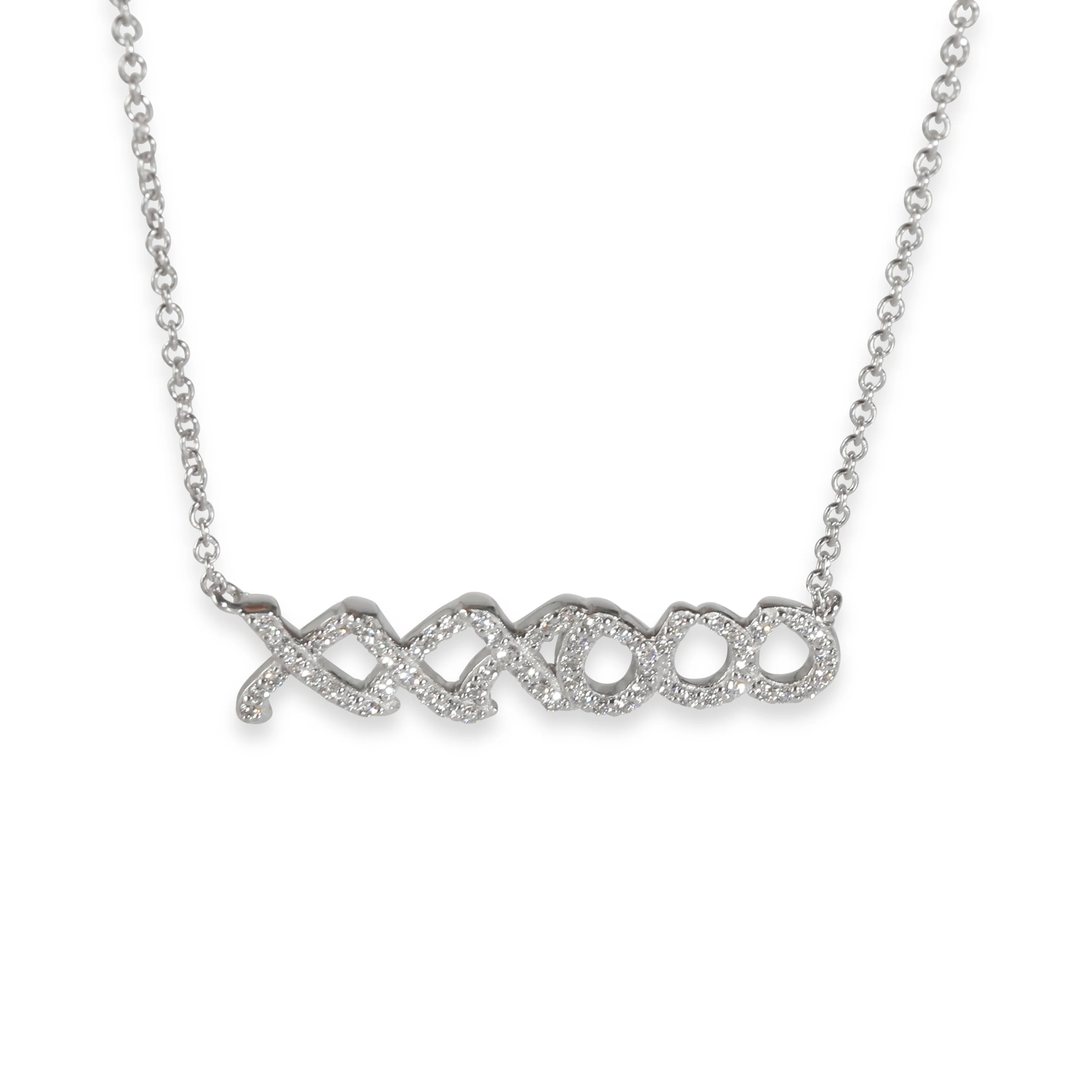 Paloma Picasso Fashion Necklace in 18k White Gold 0.1 CTW - Image 2