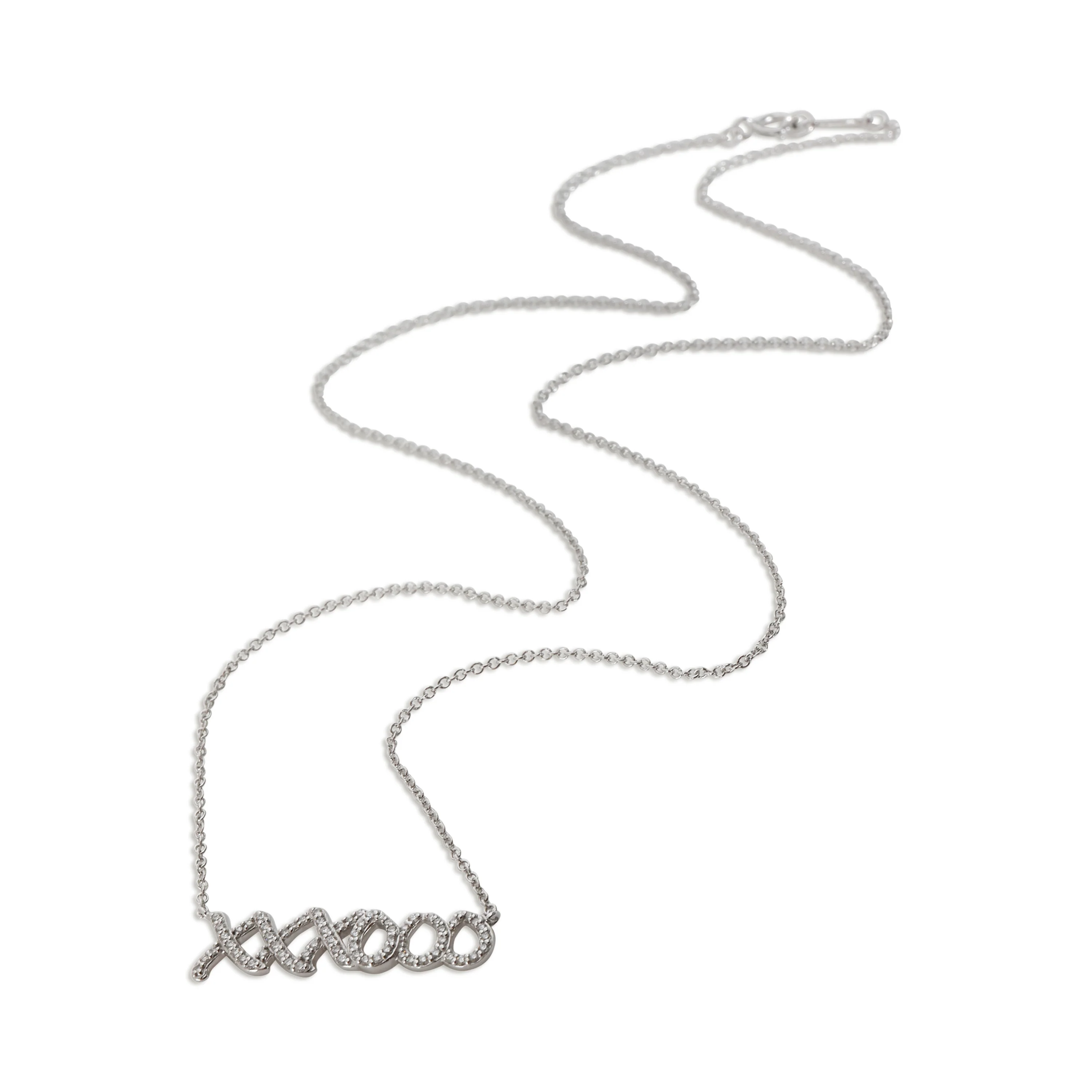 Paloma Picasso Fashion Necklace in 18k White Gold 0.1 CTW - Image 4