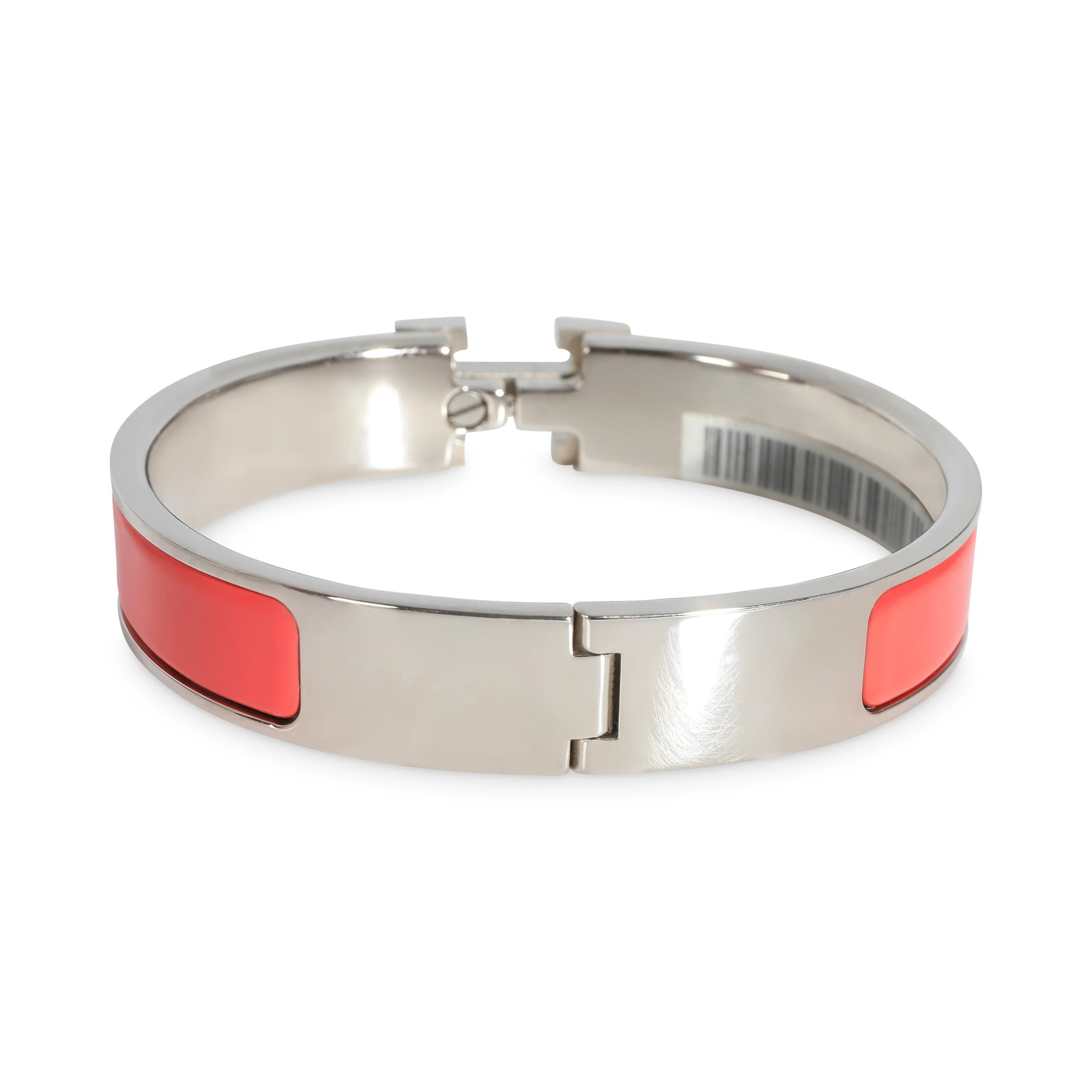 Clic H Palladium Plated Bracelet in Rouge Corail - Image 3
