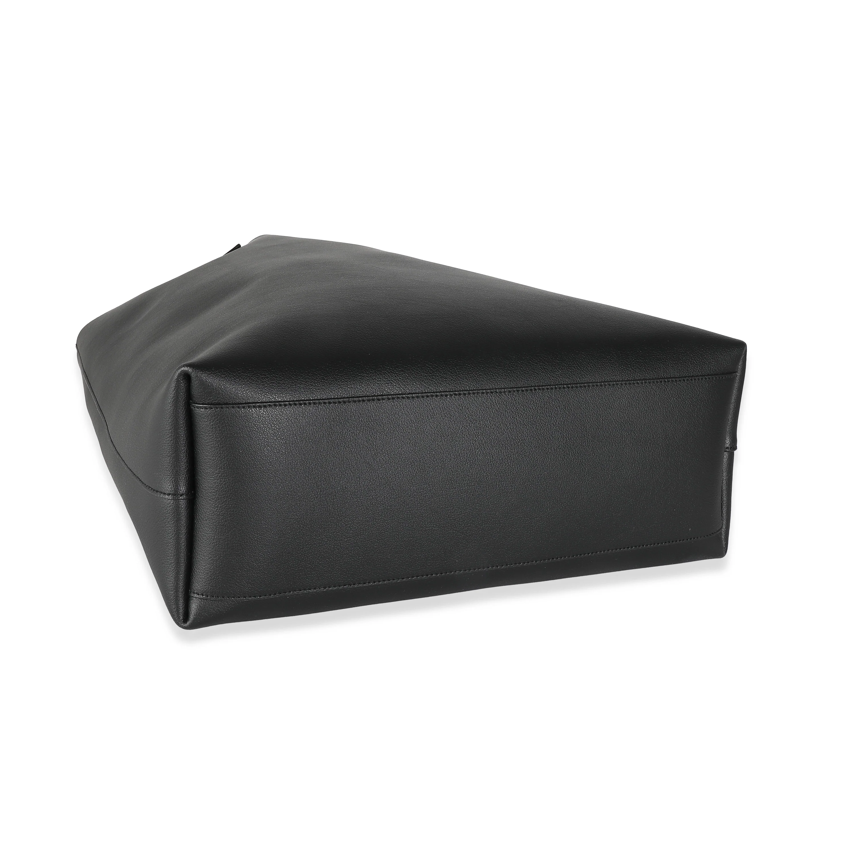 Black Calfskin Medium Shopping Tote - Image 6