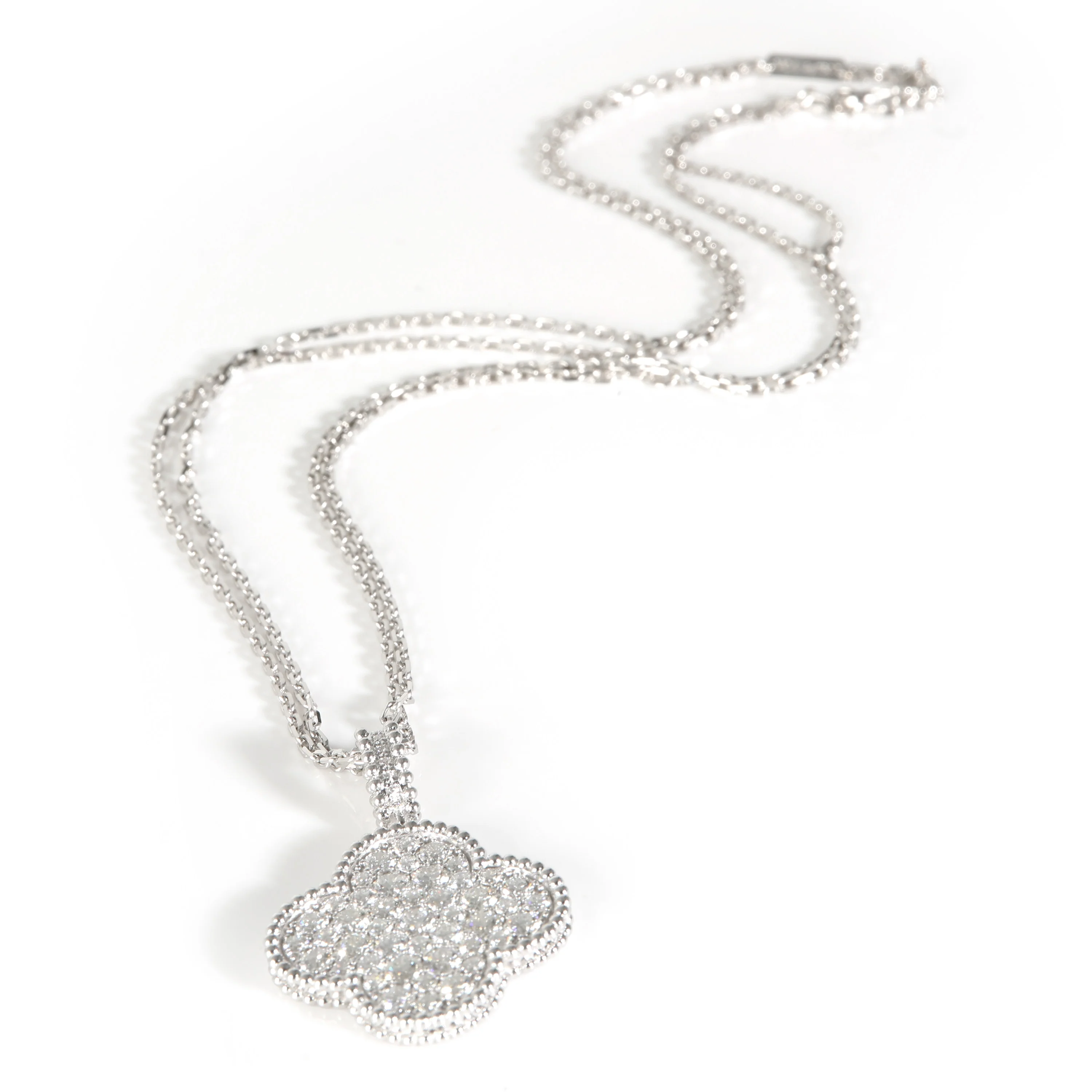 Magic Alhambra With Diamonds 18k White Gold 2.55 CTW - Image 2