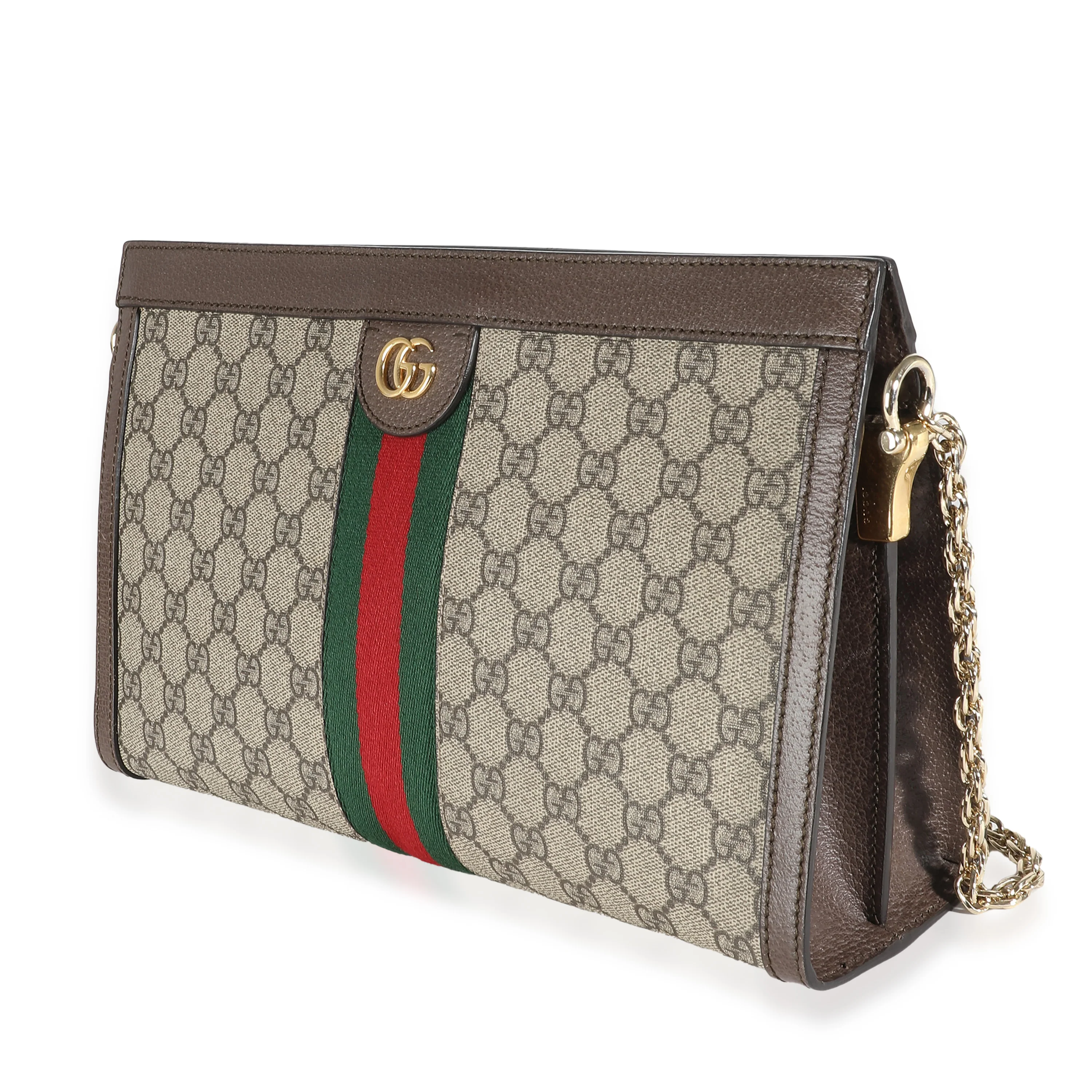 Beige GG Canvas Medium Ophidia Chain Shoulder Bag - Image 2