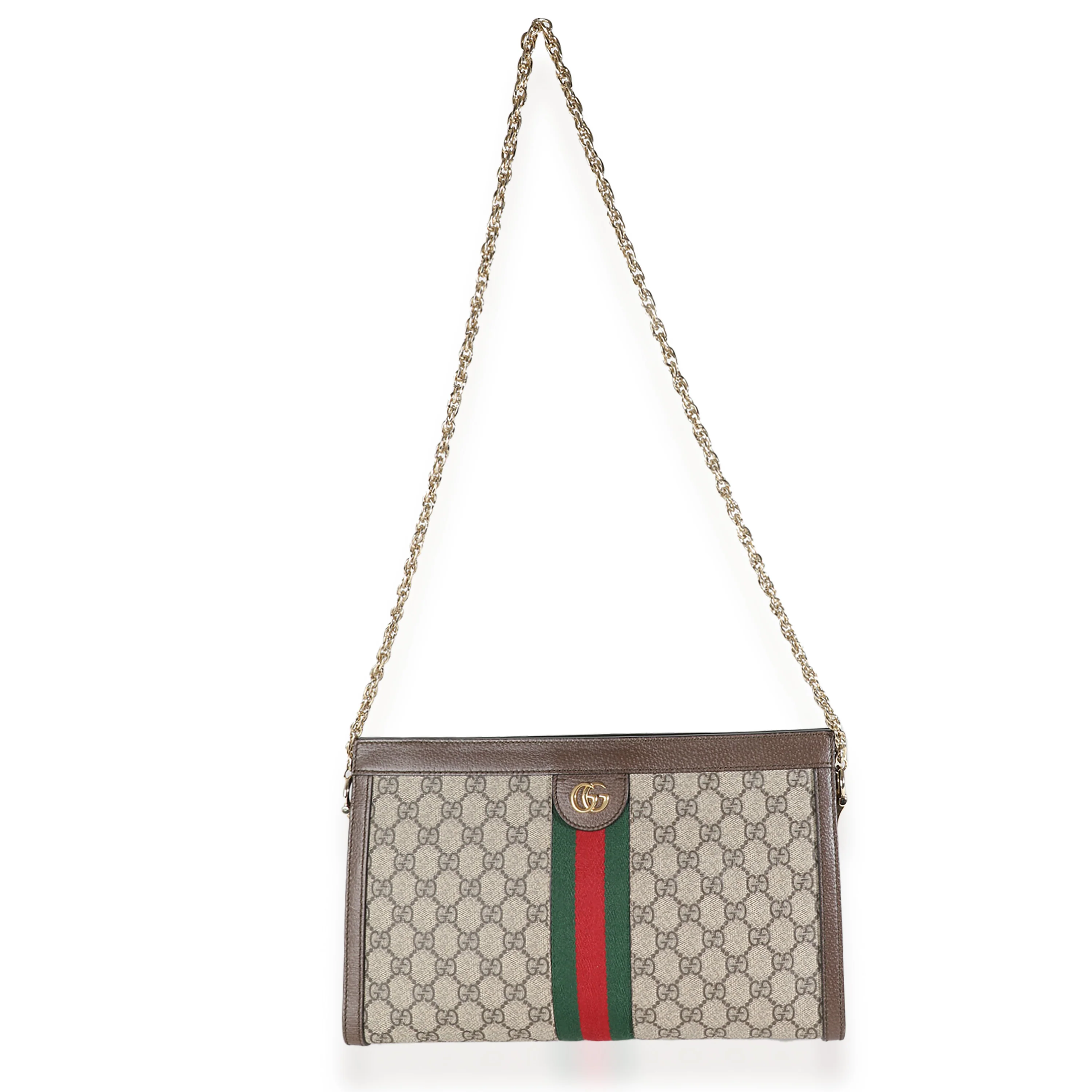 Beige GG Canvas Medium Ophidia Chain Shoulder Bag - Image 8