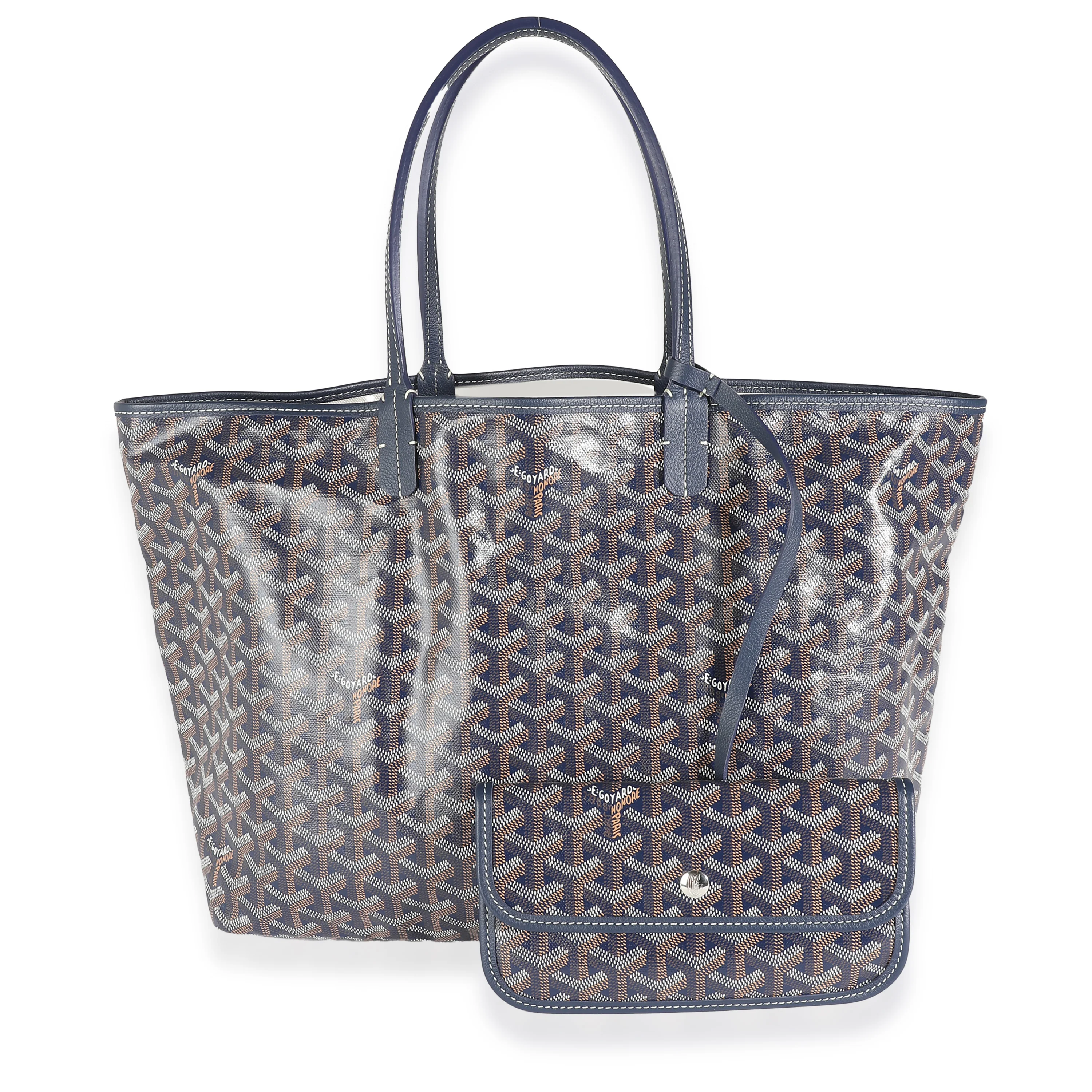 Navy Goyardine Canvas Saint Louis PM - Image 2