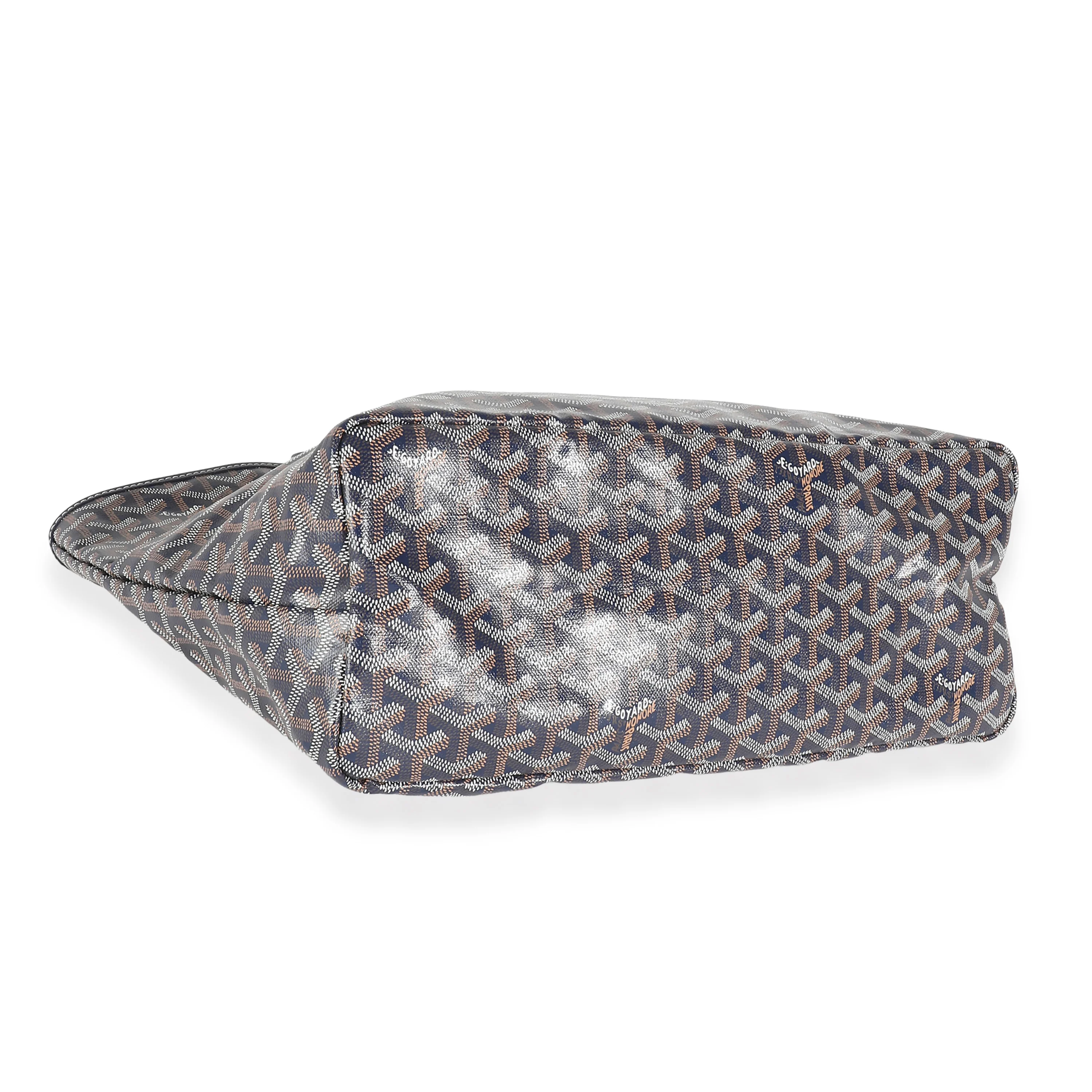 Navy Goyardine Canvas Saint Louis PM - Image 8