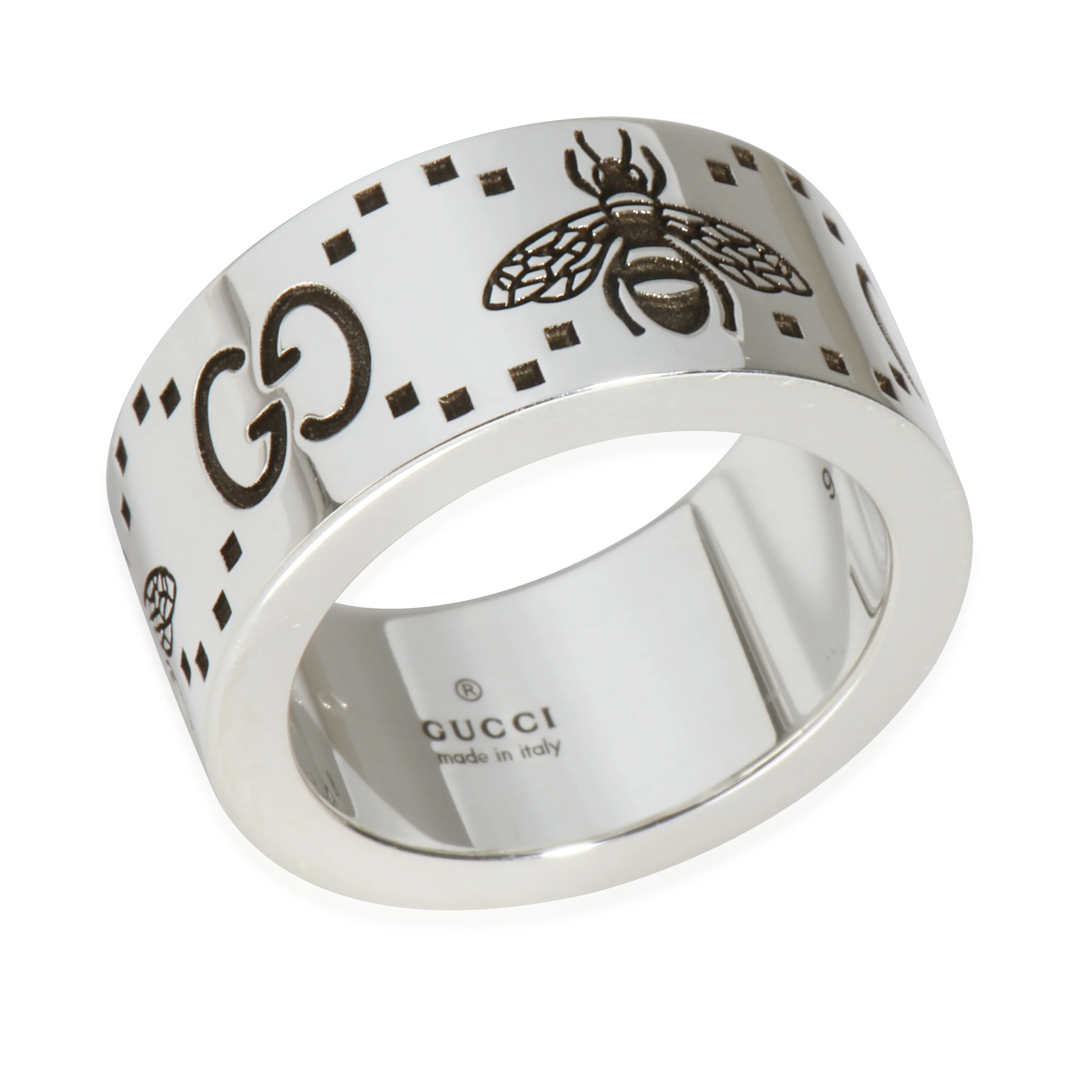 GG And Bee Band Ring in Sterling Silver - Image 2