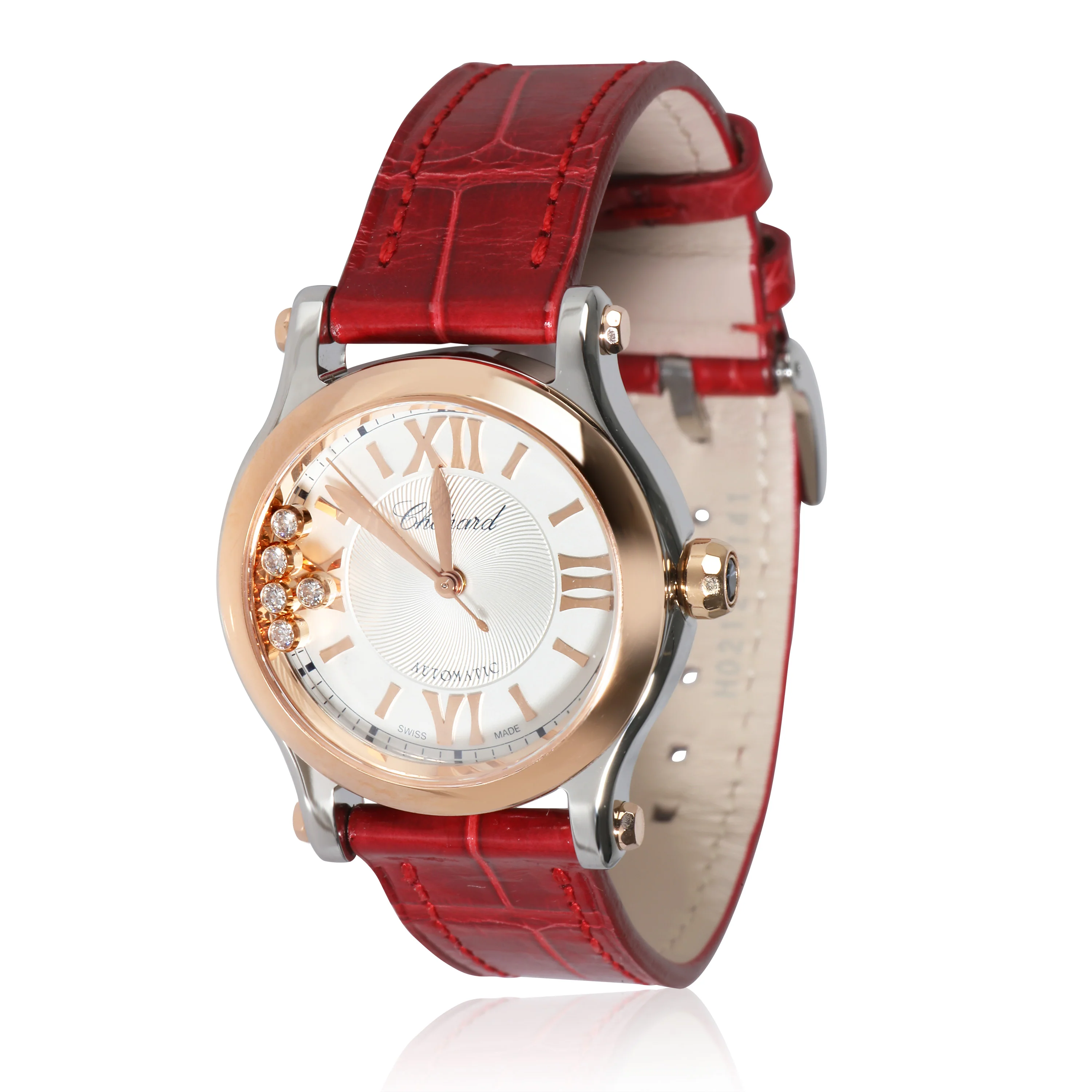 Happy Sport 278573-6013 Womens Watch in 18kt Stainless Steel/Rose Gold