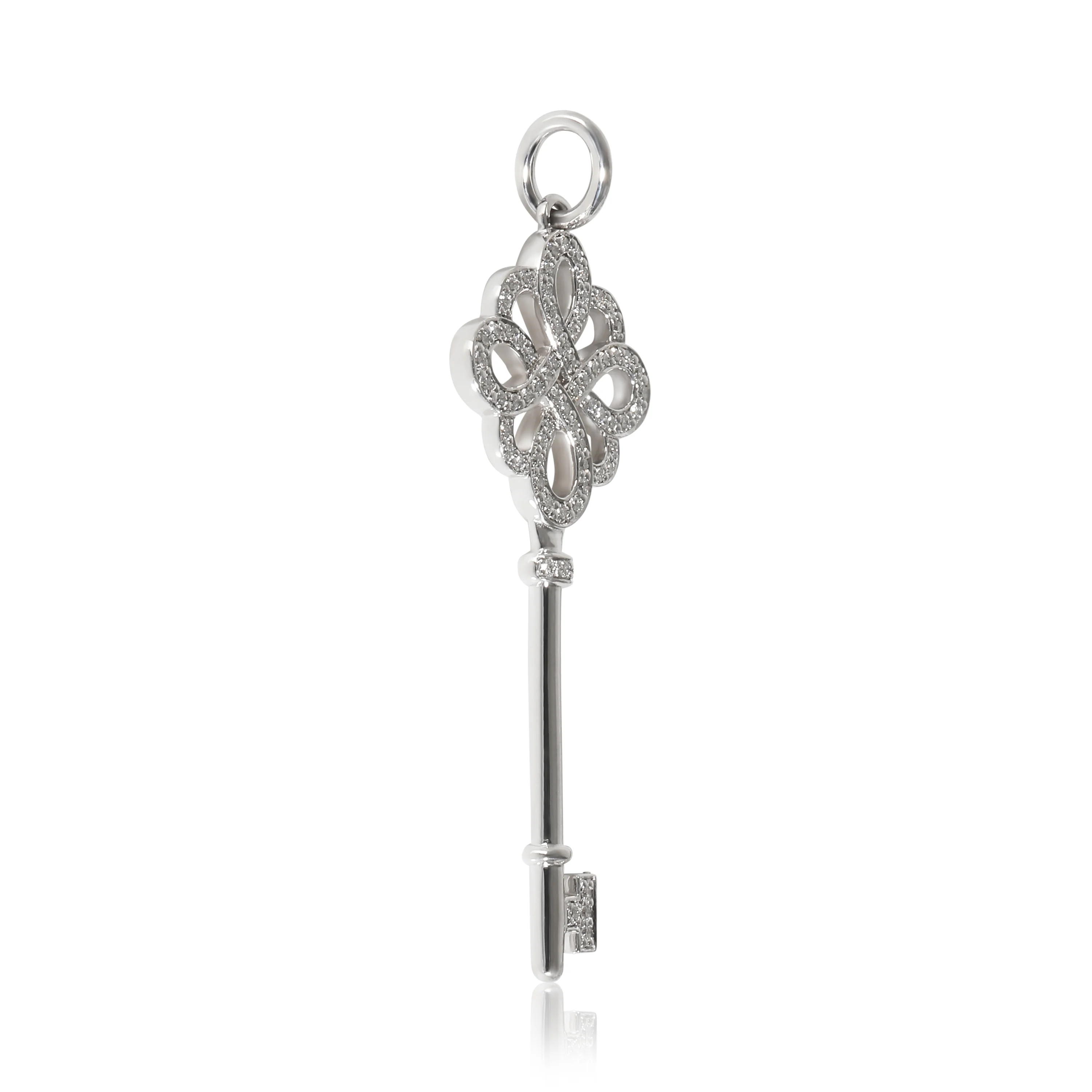 Tiffany Keys Knot Key With Diamonds in 18KT White Gold 0.21 CTW - Image 2