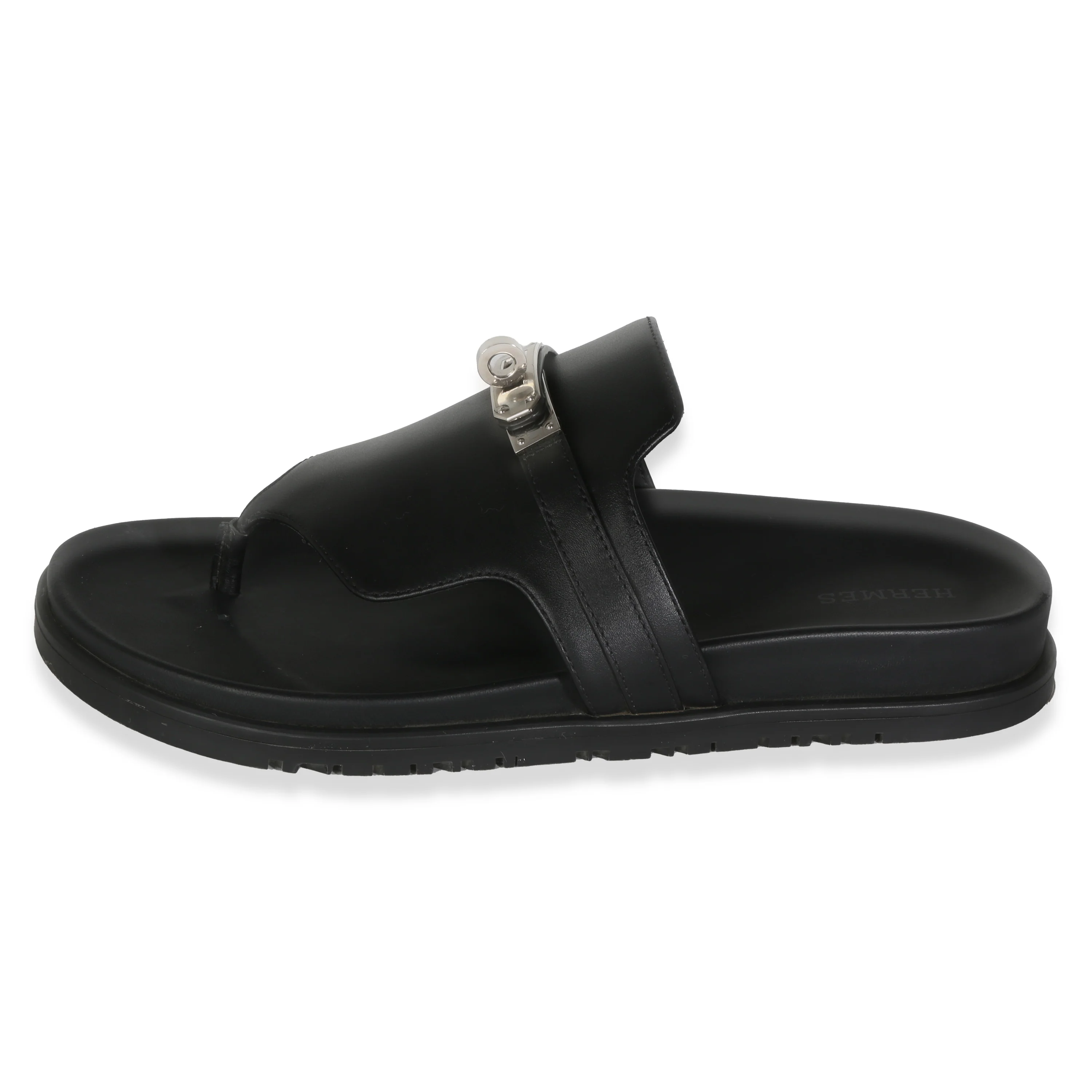 Black Calfskin Empire Sandal PHW 39 - Image 4